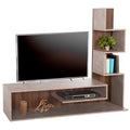 ΣΥΝΘΕΤΟ ΤΗΛΕΟΡΑΣΗΣ EDELIE HM8908.14 ΜΕΛΑΜΙΝΗ ΓΚΡΙ STONE TEXTURE-ΦΥΣΙΚΟ 150x29,5x120Υεκ.