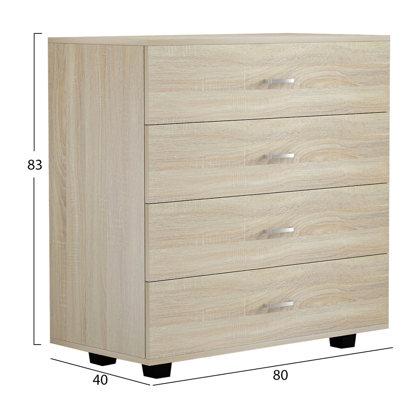 ΣΥΡΤΑΡΙΕΡΑ ΜΕΛΑΜΙΝΗΣ THORG ME 4 ΣΥΡΤΑΡΙΑ SONOMA HM8996.01 80x40x83Yεκ.