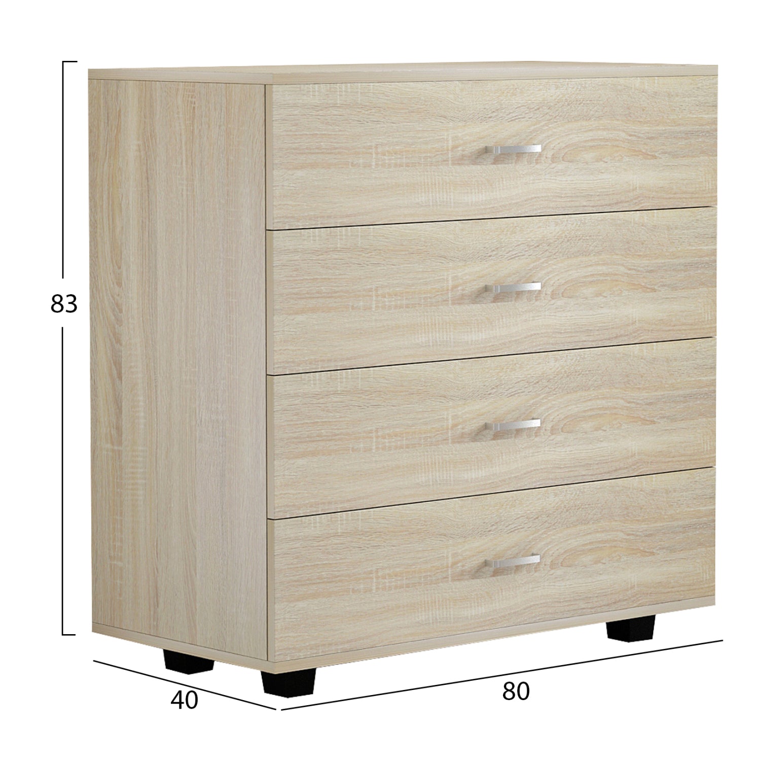 ΣΥΡΤΑΡΙΕΡΑ ΜΕΛΑΜΙΝΗΣ THORG ME 4 ΣΥΡΤΑΡΙΑ SONOMA HM8996.01 80x40x83Yεκ.