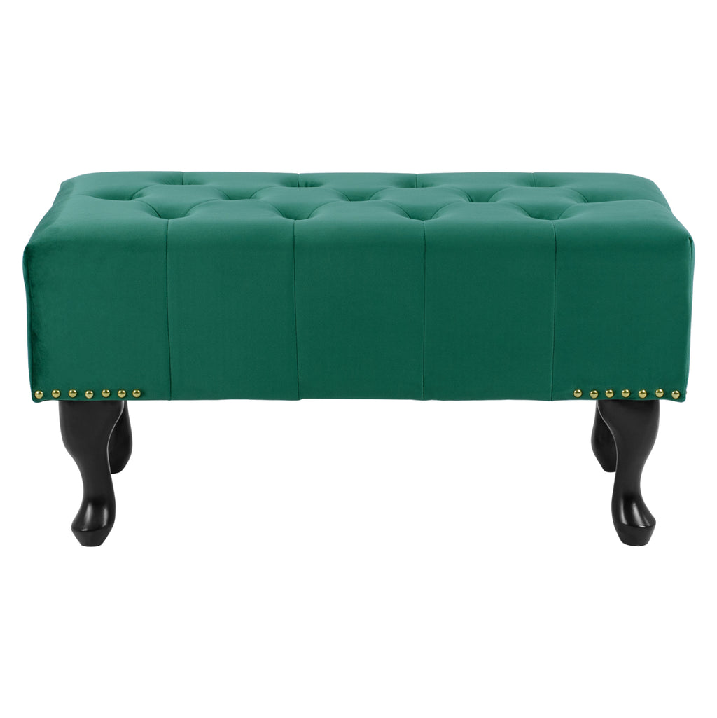ΤΑΜΠΟΥΡΕ T.CHESTERFIELD EMMA HM226.03 ΚΥΠΑΡΙΣΣΙ ΒΕΛΟΥΔΟ-ΜΑΥΡΑ ΠΟΔΙΑ 80x45x40Υεκ