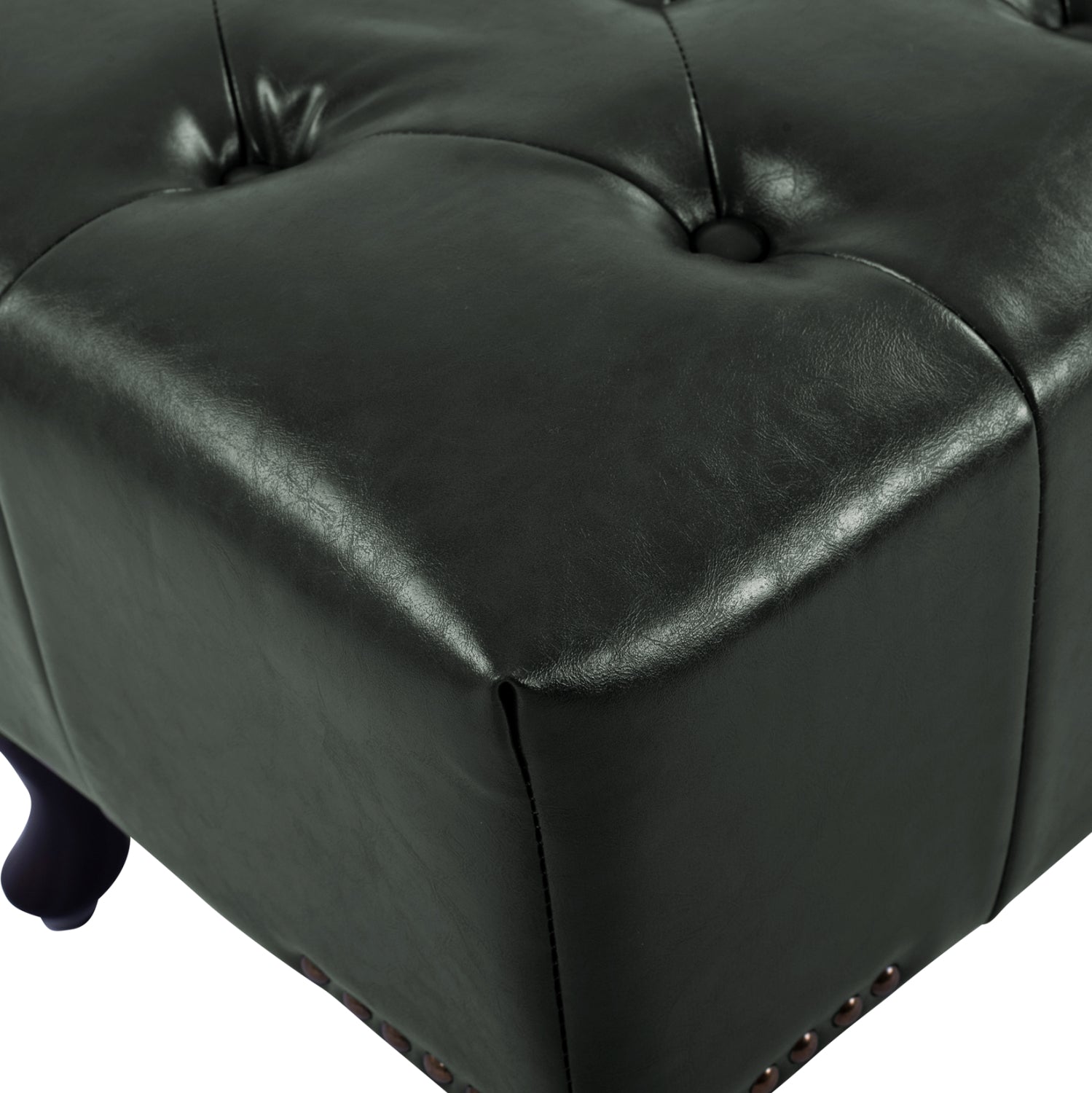 ΤΑΜΠΟΥΡΕ ΥΠΟΠΟΔΙΟ T.CHESTERFIELD EMMA HM226.08 PU ΚΥΠΑΡΙΣΣΙ-ΜΑΥΡΑ ΠΟΔΙΑ 80x45x39Yεκ.