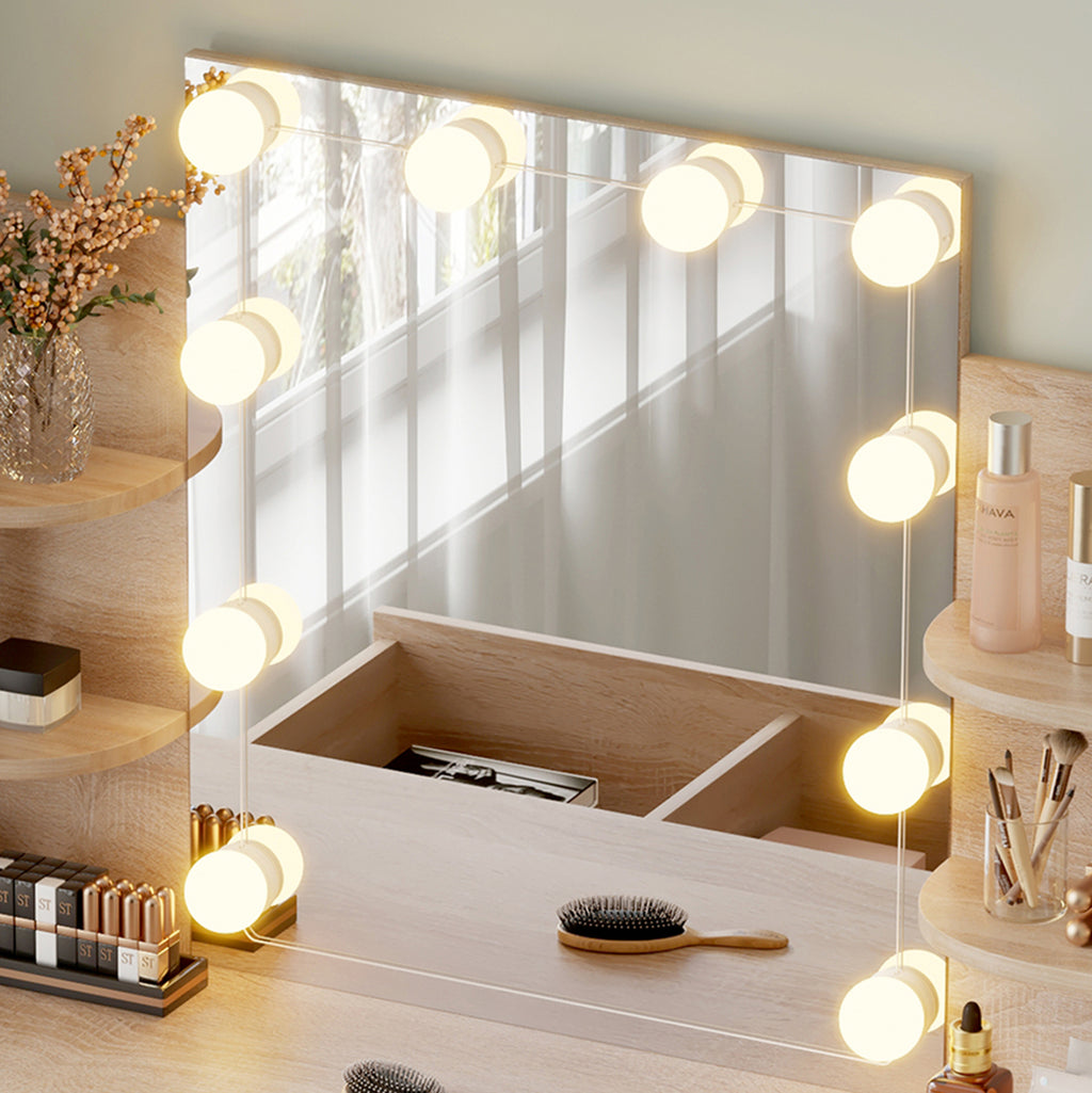 ΤΟΥΑΛΕΤΑ ΜΕ ΦΩΤΙΣΜΟ LED-ΡΑΦΙΑ-ΣΥΡΤΑΡΙΑ LAURYN HM2502.01 SONAMA 108x40x140Υεκ