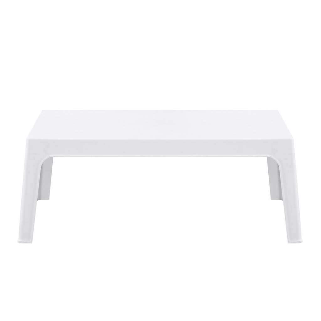 ΤΡΑΠΕΖΑΚΙ ΟΡΘΟΓΩΝΙΟ SLEEK HM6367.01 ΠΟΛΥΠΡΟΠΥΛΕΝΙΟ ΣΕ ΛΕΥΚΟ 105x64x40Υεκ.