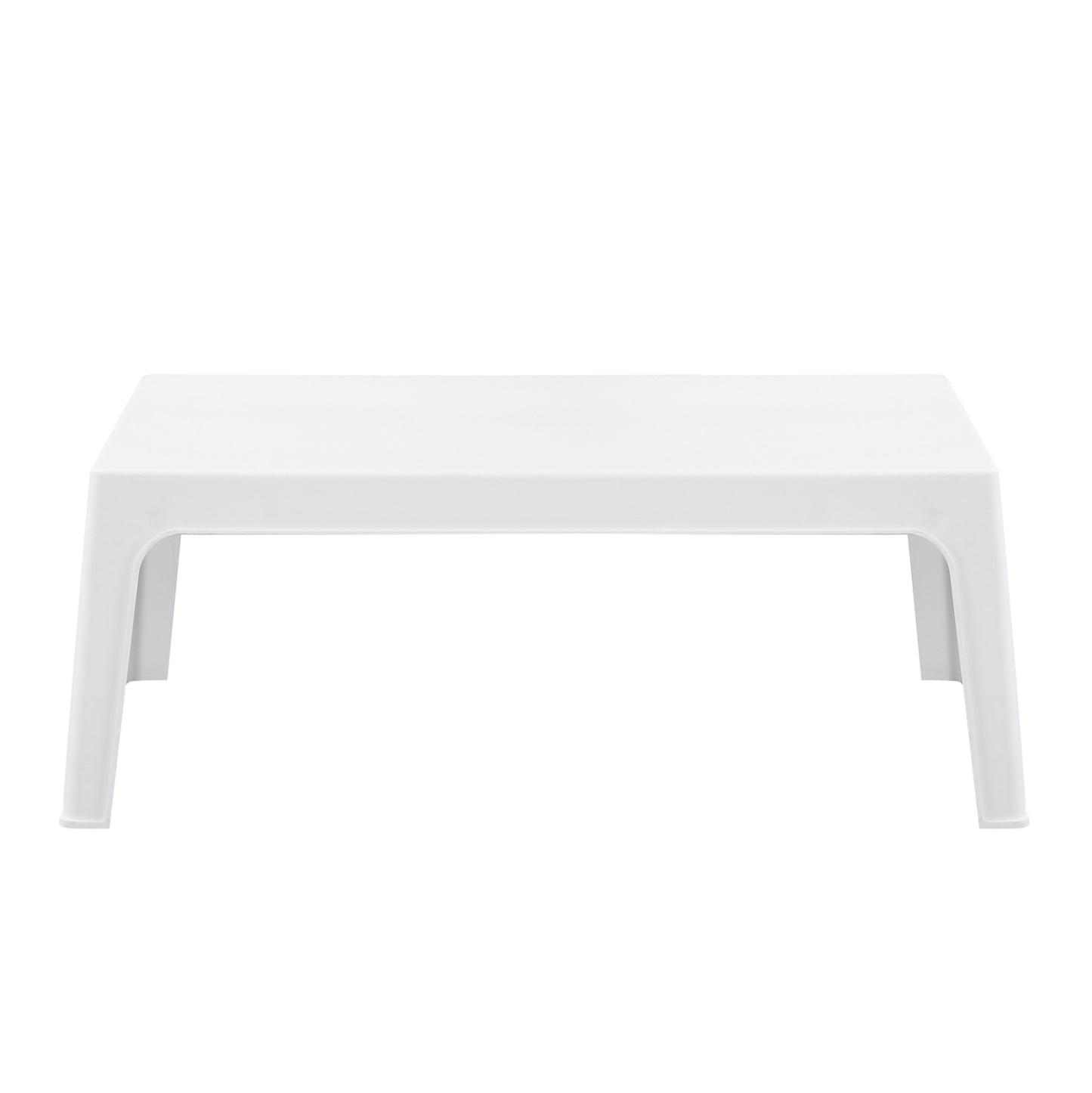 ΤΡΑΠΕΖΑΚΙ ΟΡΘΟΓΩΝΙΟ SLEEK HM6367.01 ΠΟΛΥΠΡΟΠΥΛΕΝΙΟ ΣΕ ΛΕΥΚΟ 105x64x40Υεκ.