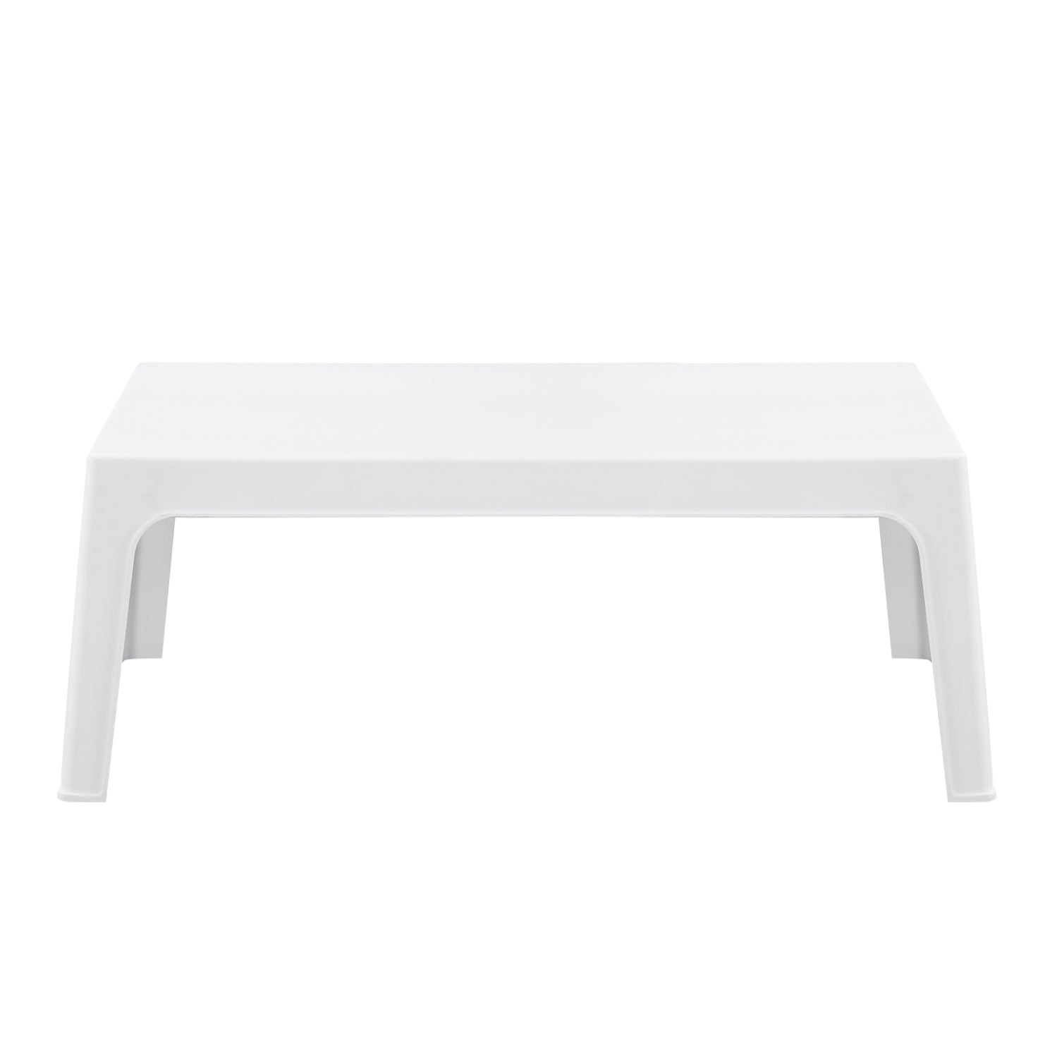 ΤΡΑΠΕΖΑΚΙ ΟΡΘΟΓΩΝΙΟ SLEEK HM6367.01 ΠΟΛΥΠΡΟΠΥΛΕΝΙΟ ΣΕ ΛΕΥΚΟ 105x64x40Υεκ.