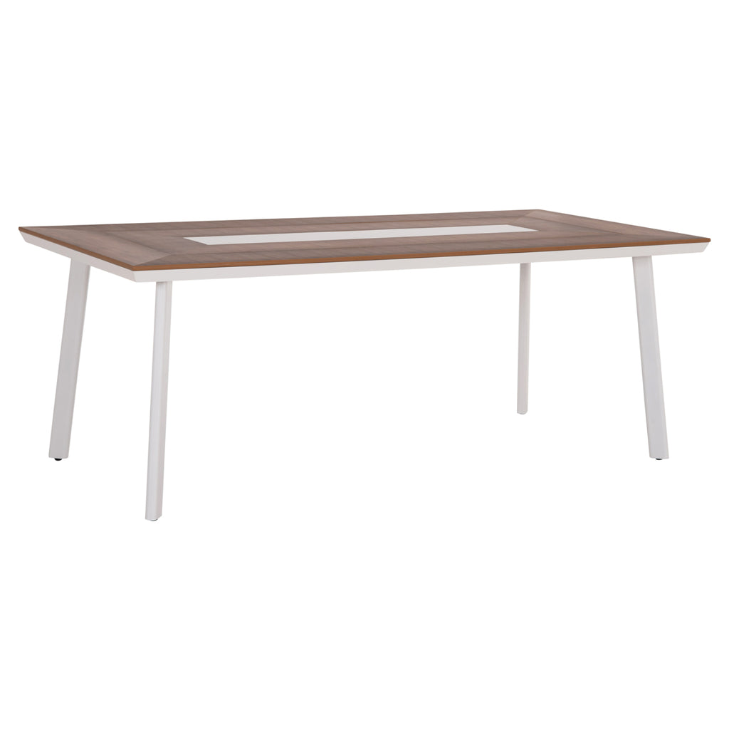 ΤΡΑΠΕΖΙ ΑΛΟΥΜΙΝΙΟΥ TABER HM5131.11 ΛΕΥΚΟ ΜΕ POLYWOOD TOP 200x100x75Υεκ