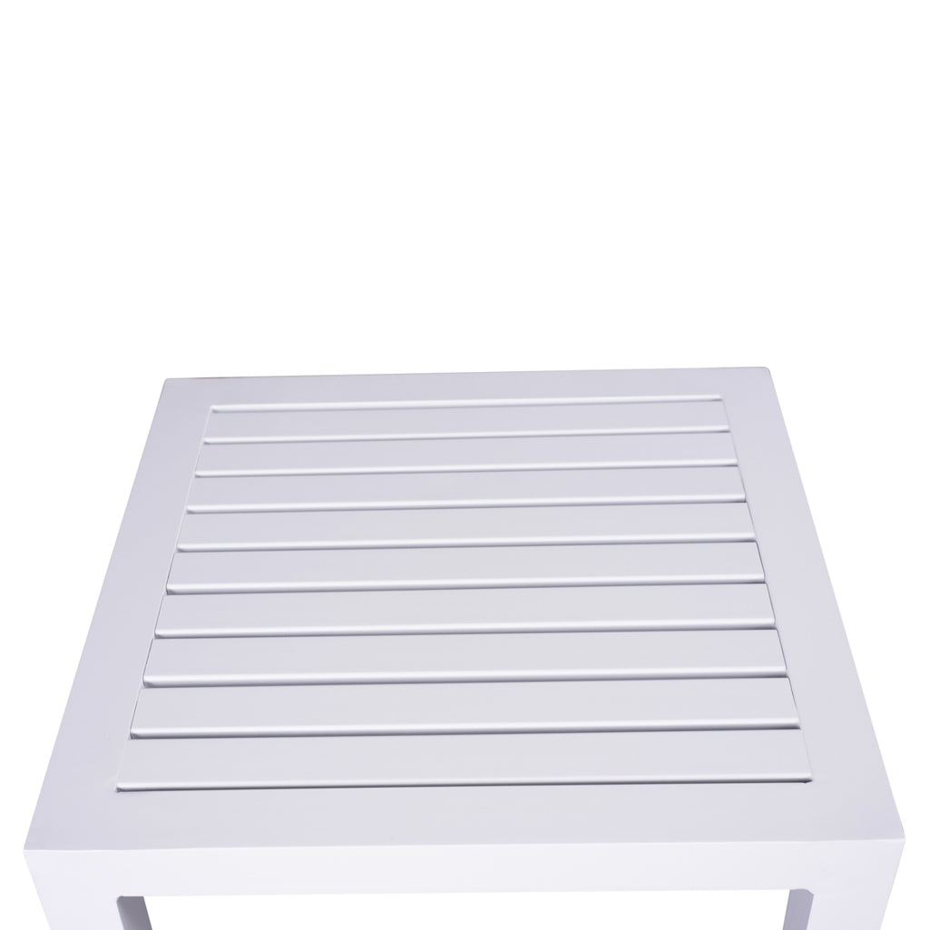 ΤΡΑΠΕΖΙ ΑΛΟΥΜΙΝΙΟΥ QIANA HM5402.01 ΛΕΥΚΟ 45x45x45,5Υ εκ.