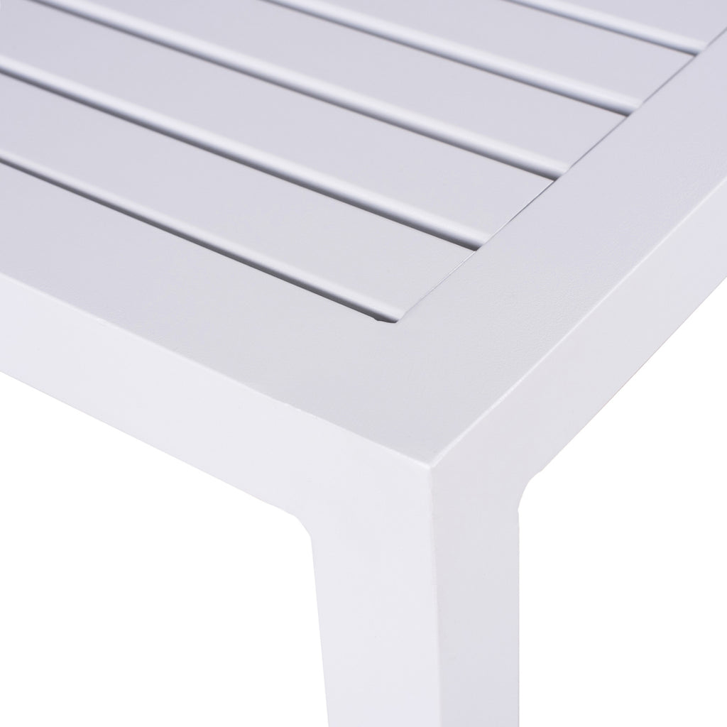 ΤΡΑΠΕΖΙ ΑΛΟΥΜΙΝΙΟΥ QIANA HM5402.01 ΛΕΥΚΟ 45x45x45,5Υ εκ.