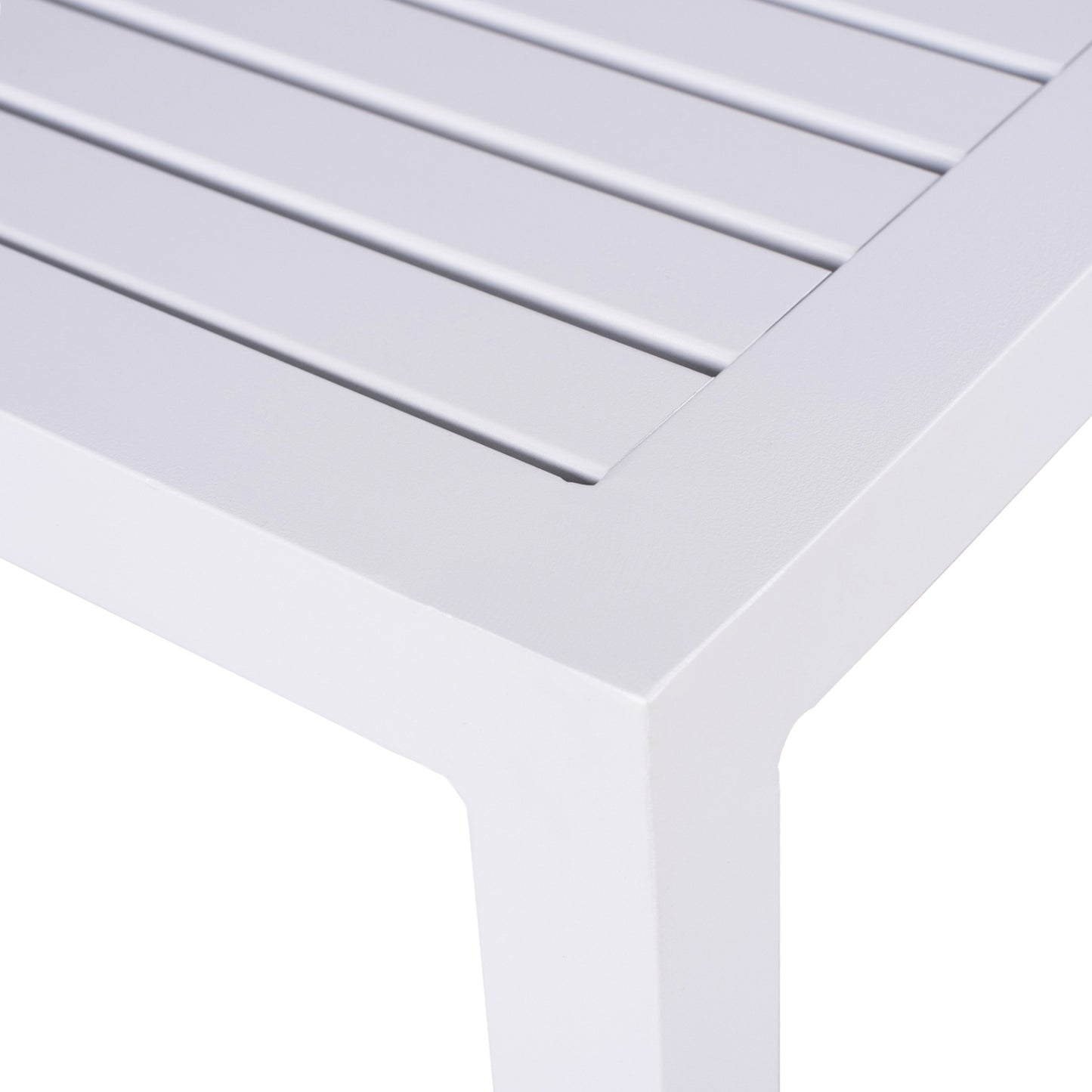ΤΡΑΠΕΖΙ ΑΛΟΥΜΙΝΙΟΥ QIANA HM5402.01 ΛΕΥΚΟ 45x45x45,5Υ εκ.