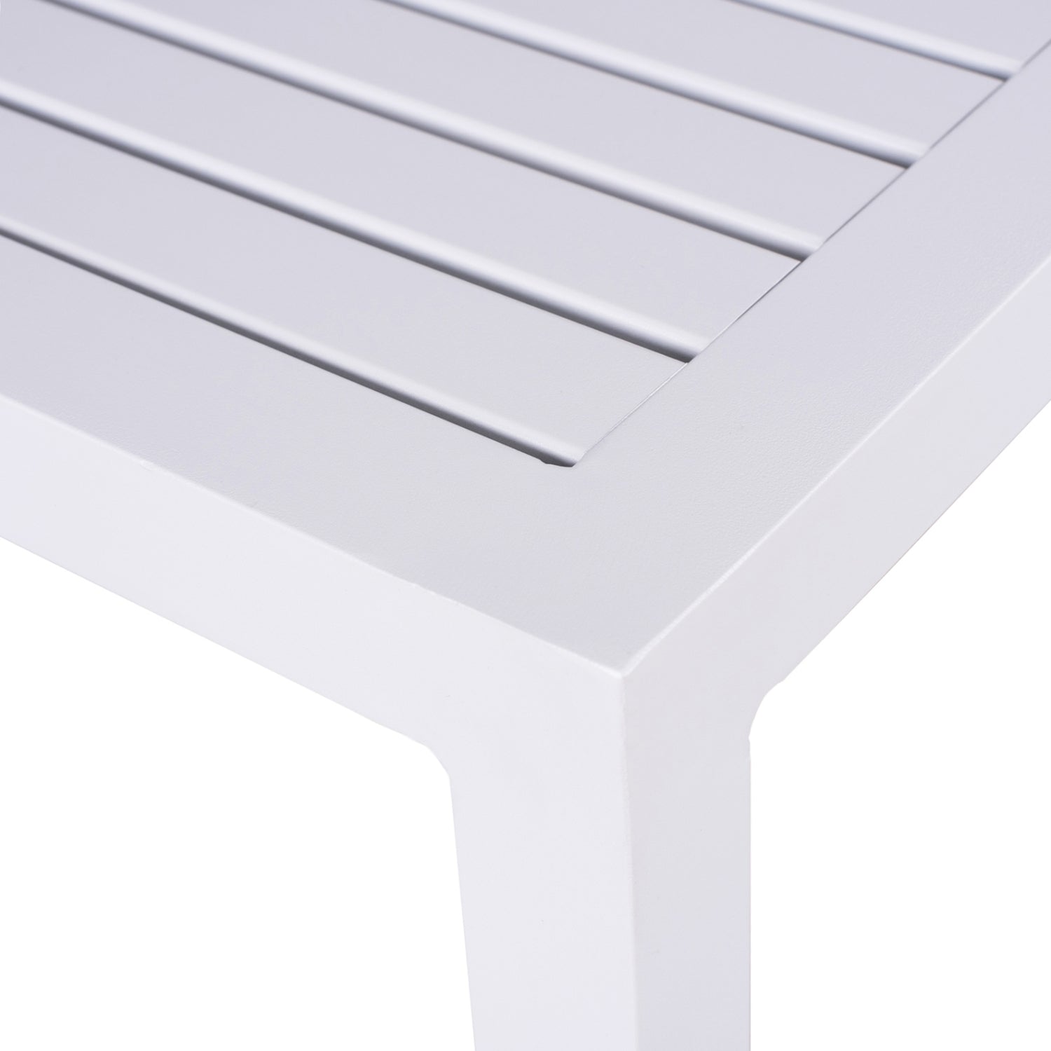 ΤΡΑΠΕΖΙ ΑΛΟΥΜΙΝΙΟΥ QIANA HM5402.01 ΛΕΥΚΟ 45x45x45,5Υ εκ.