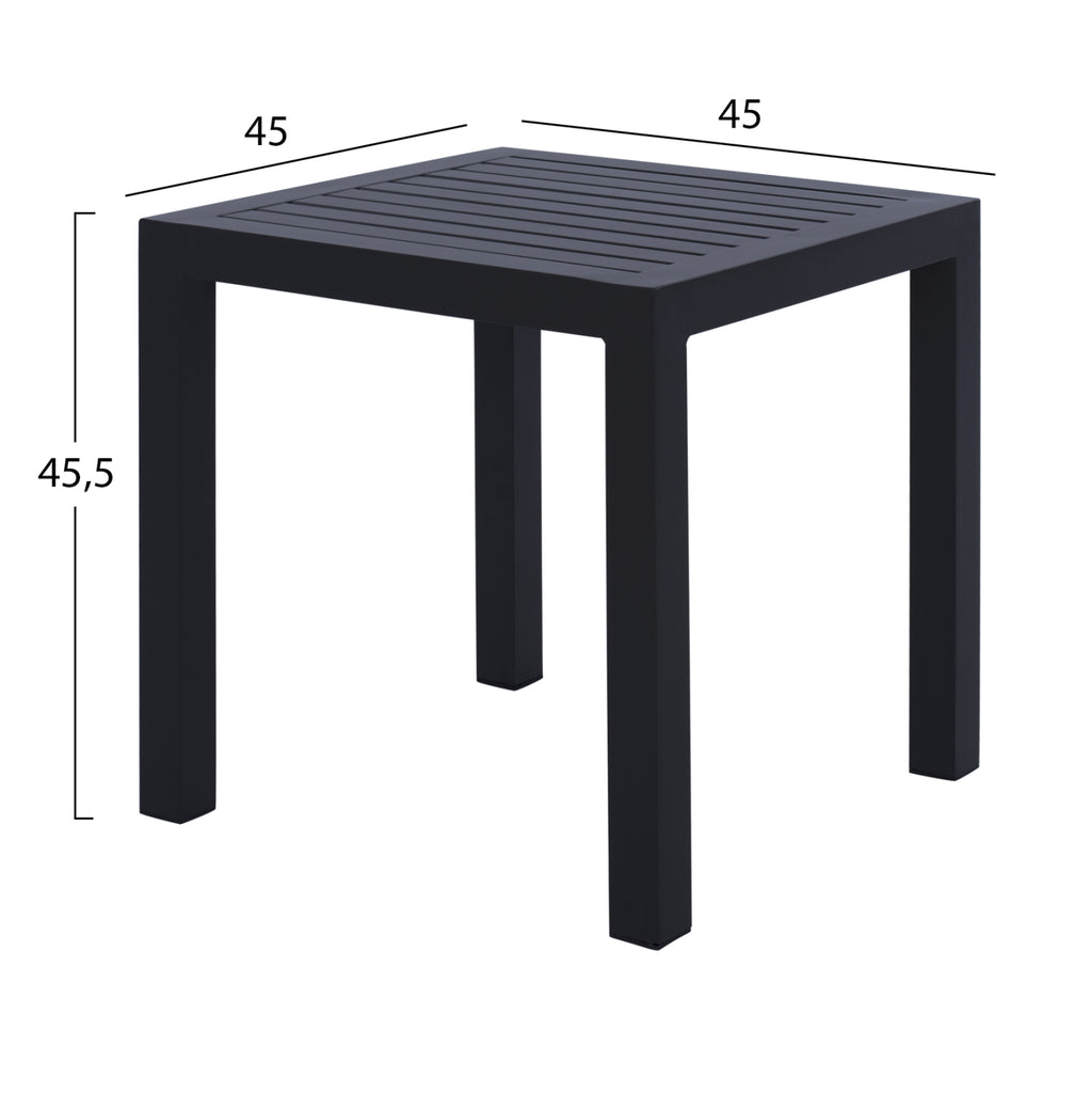 ΤΡΑΠΕΖΙ ΑΛΟΥΜΙΝΙΟΥ QIANA HM5402.02 ΓΚΡΙ 45x45x45,5Υ εκ.