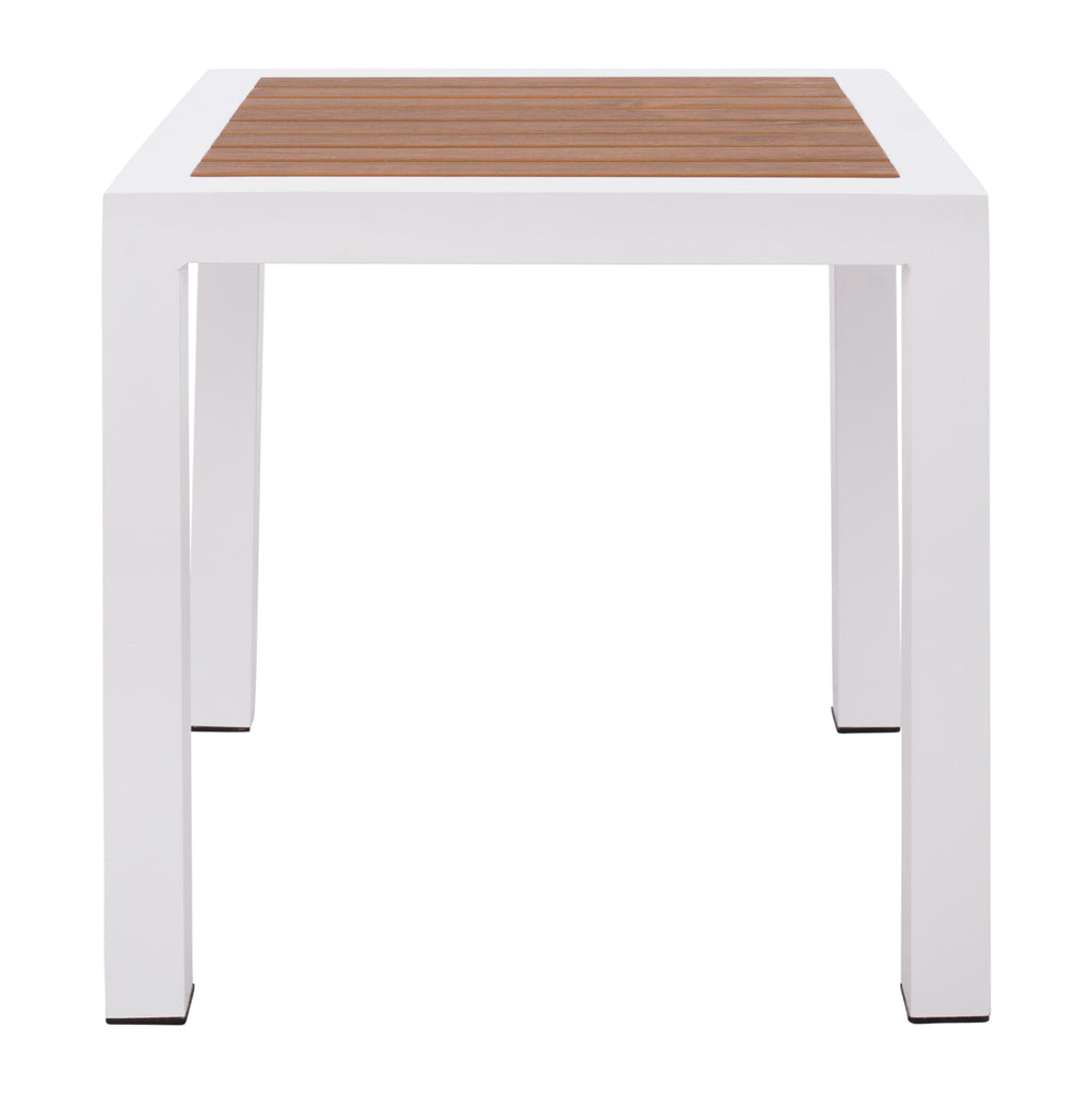 ΤΡΑΠΕΖΙ ΑΛΟΥΜΙΝΙΟΥ SABRA HM5403.01 ΛΕΥΚΟ ΜΕ POLYWOOD 45Χ45Χ45,5Y εκ.