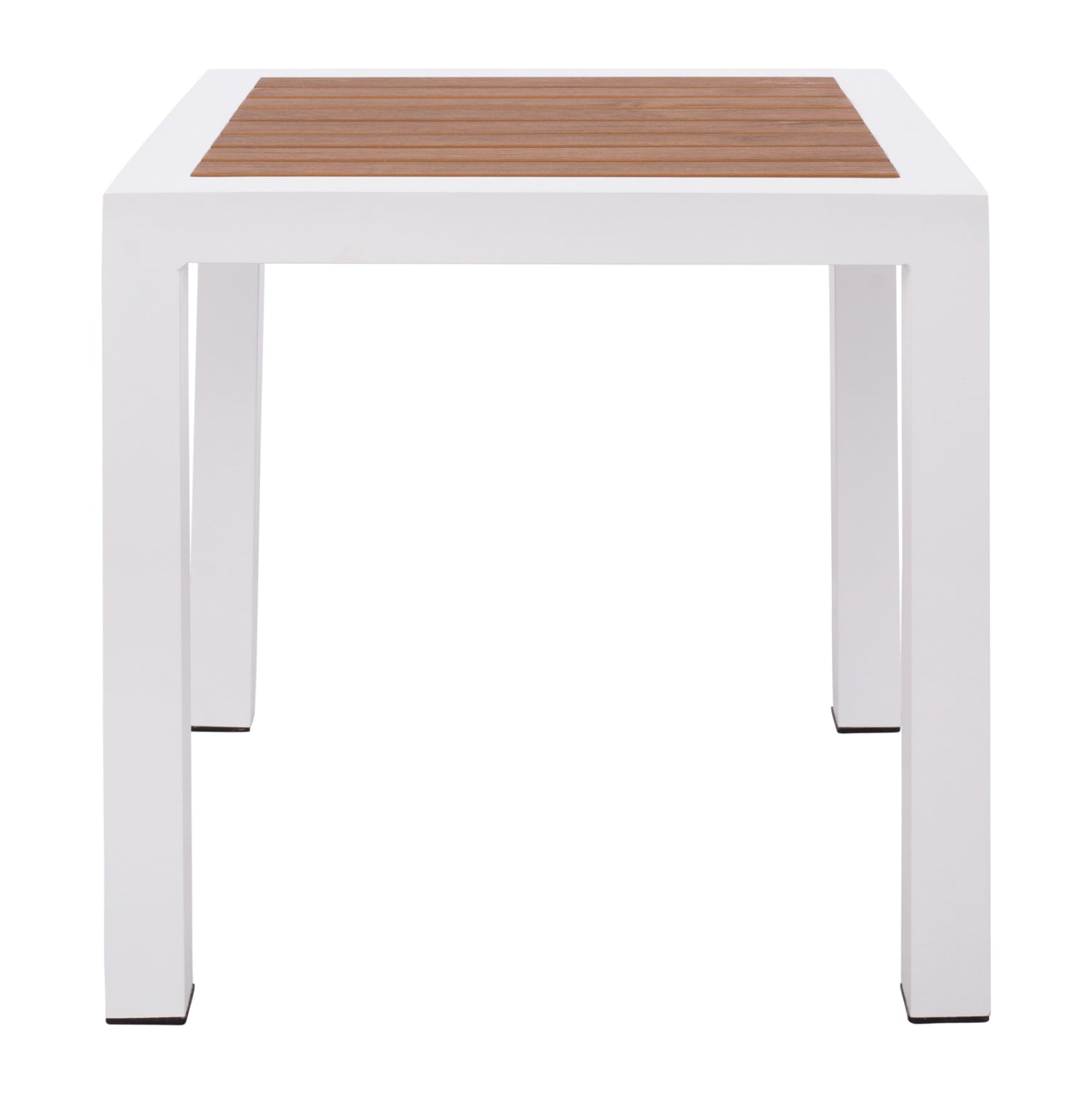 ΤΡΑΠΕΖΙ ΑΛΟΥΜΙΝΙΟΥ SABRA HM5403.01 ΛΕΥΚΟ ΜΕ POLYWOOD 45Χ45Χ45,5Y εκ.