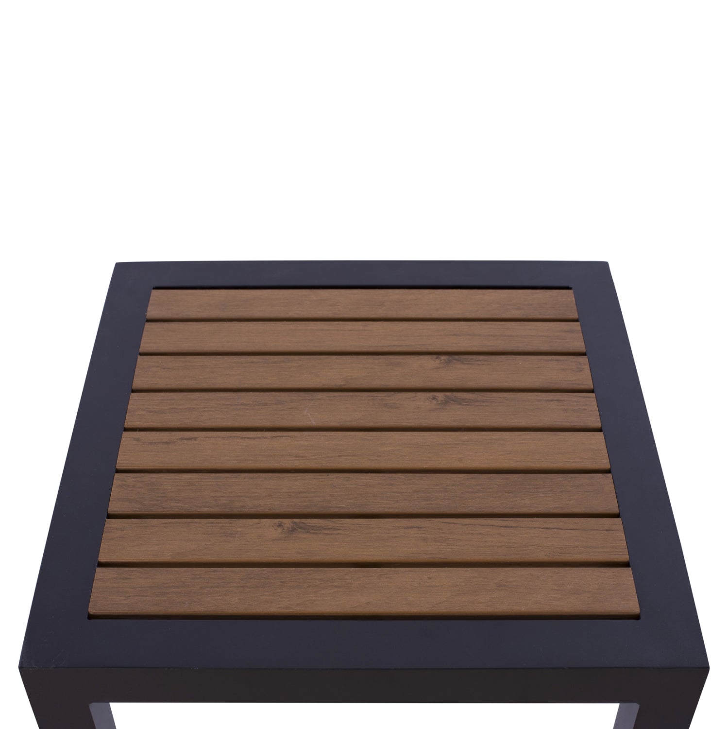 ΤΡΑΠΕΖΙ ΑΛΟΥΜΙΝΙΟΥ SABRA HM5403.02 ΓΚΡΙ ΜΕ POLYWOOD 45Χ45X45,5Yεκ.