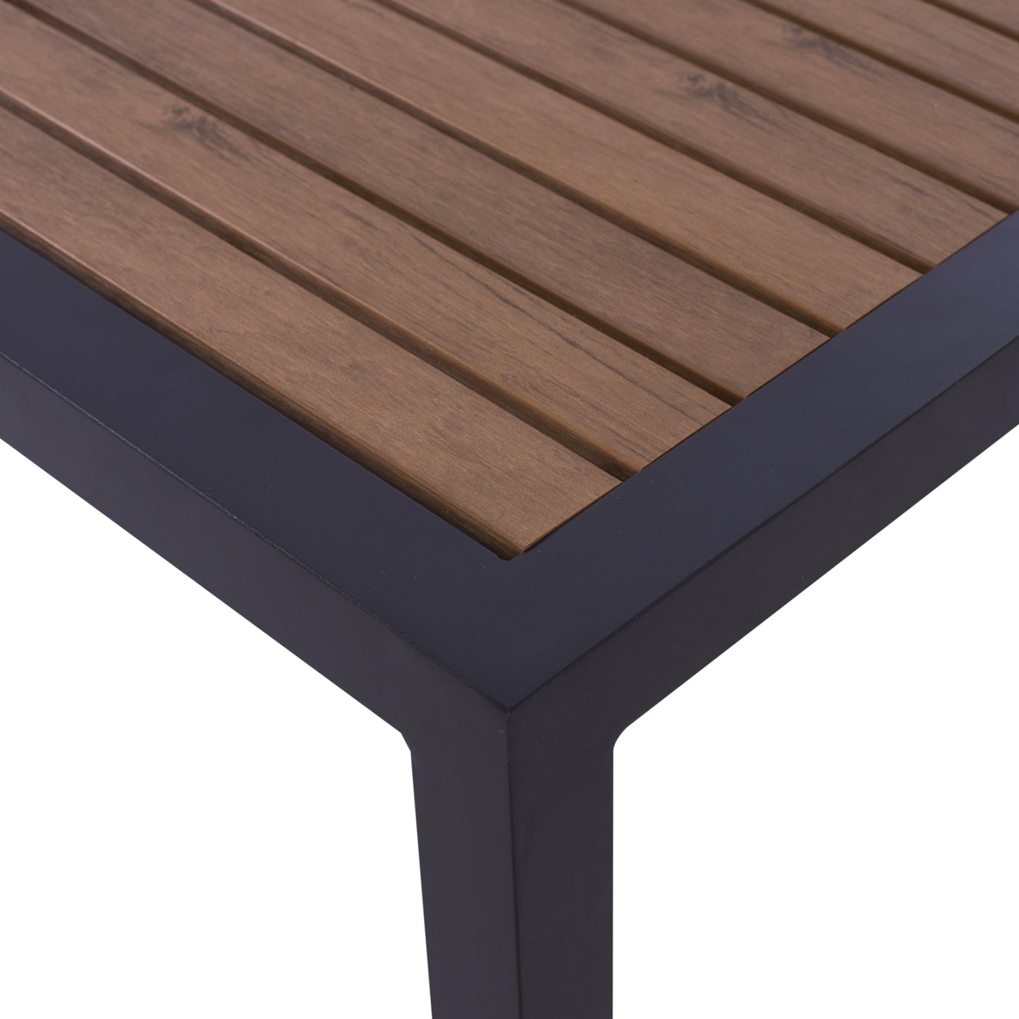 ΤΡΑΠΕΖΙ ΑΛΟΥΜΙΝΙΟΥ SABRA HM5403.02 ΓΚΡΙ ΜΕ POLYWOOD 45Χ45X45,5Yεκ.