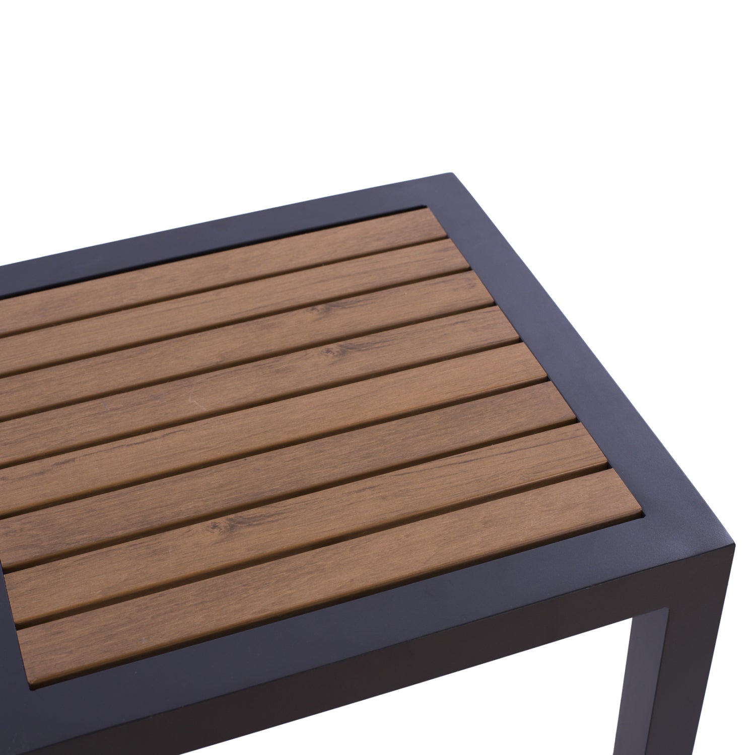 ΤΡΑΠΕΖΙ ΑΛΟΥΜΙΝΙΟΥ SABRA HM5403.02 ΓΚΡΙ ΜΕ POLYWOOD 45Χ45X45,5Yεκ.