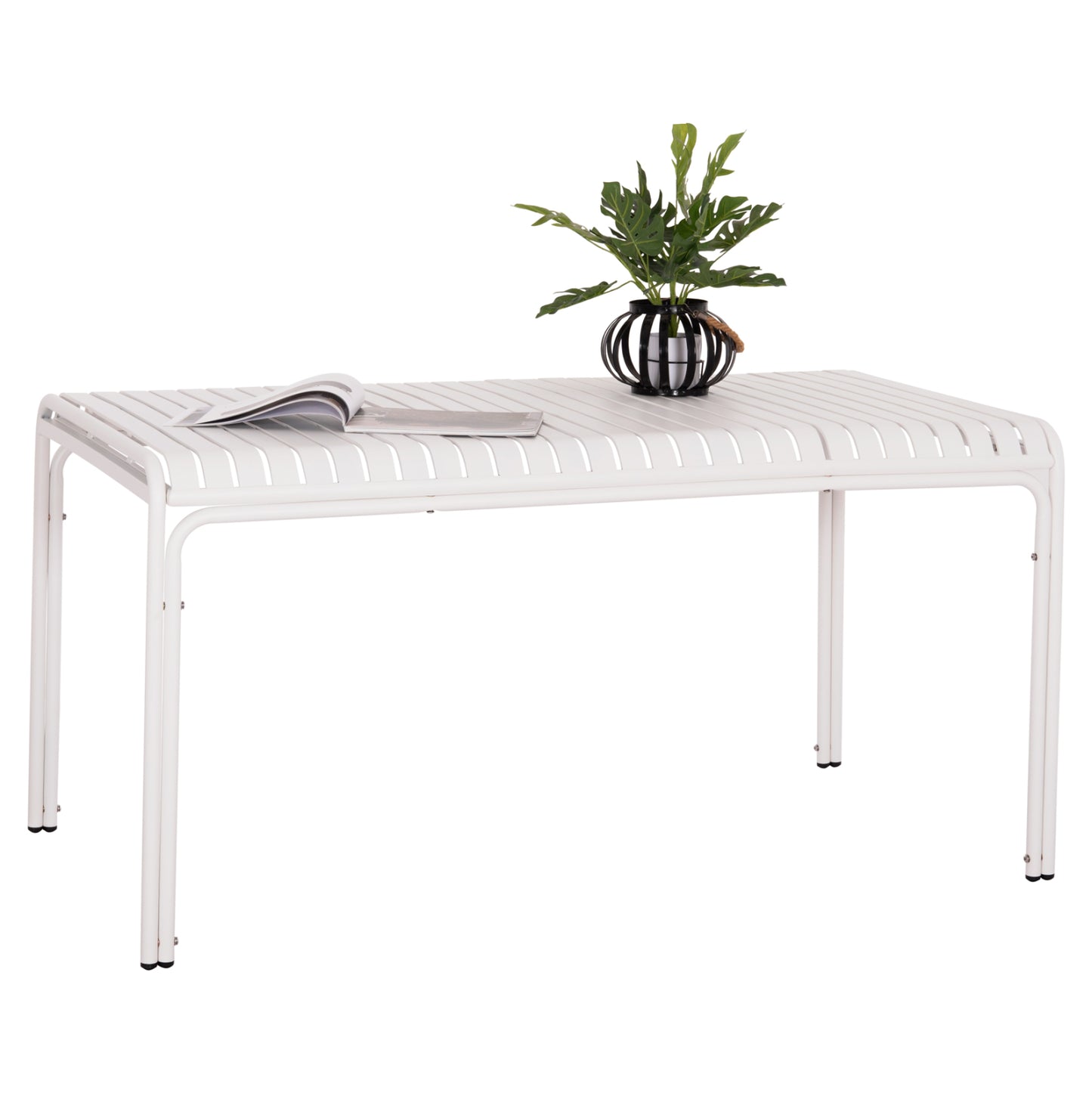 ΤΡΑΠΕΖΙ ΑΛΟΥΜΙΝΙΟΥ RACHEL HM6339.02 ΛΕΥΚΟ 150x80x75Υεκ.