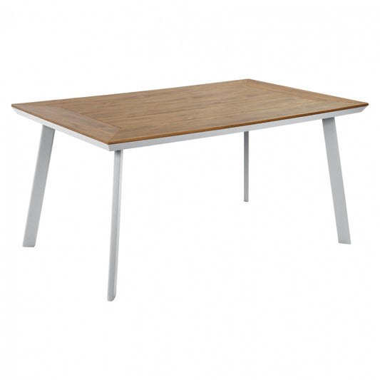 ΤΡΑΠΕΖΙ ΑΛΟΥΜΙΝΙΟΥ TABER ΜΕ POLYWOOD HM5132.11 ΛΕΥΚΟ 160x92x72Υ