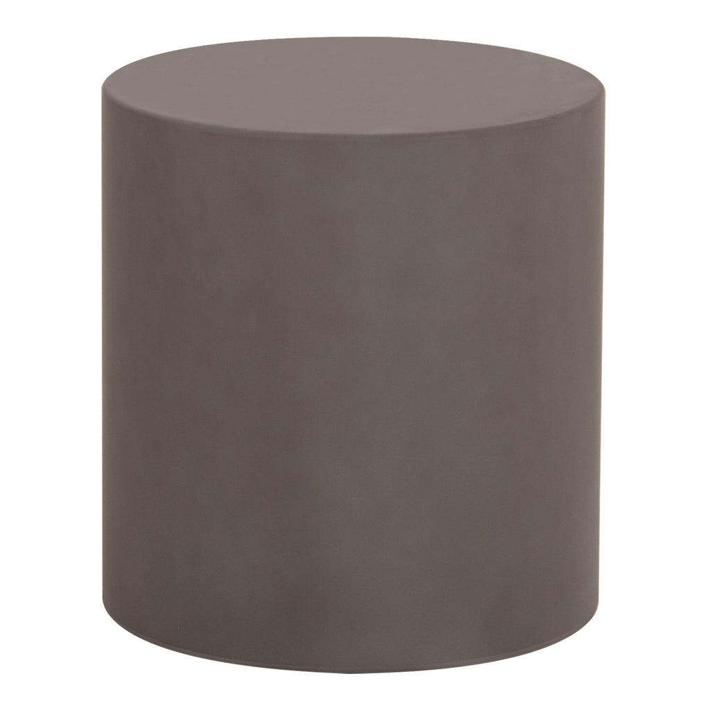 ΤΡΑΠΕΖΙ ΒΟΗΘΗΤΙΚΟ FIBER CEMENT ΣΤΡΟΓΓΥΛΟ KYOKO HM6592.01 ΓΚΡΙ Φ40x43Υεκ.