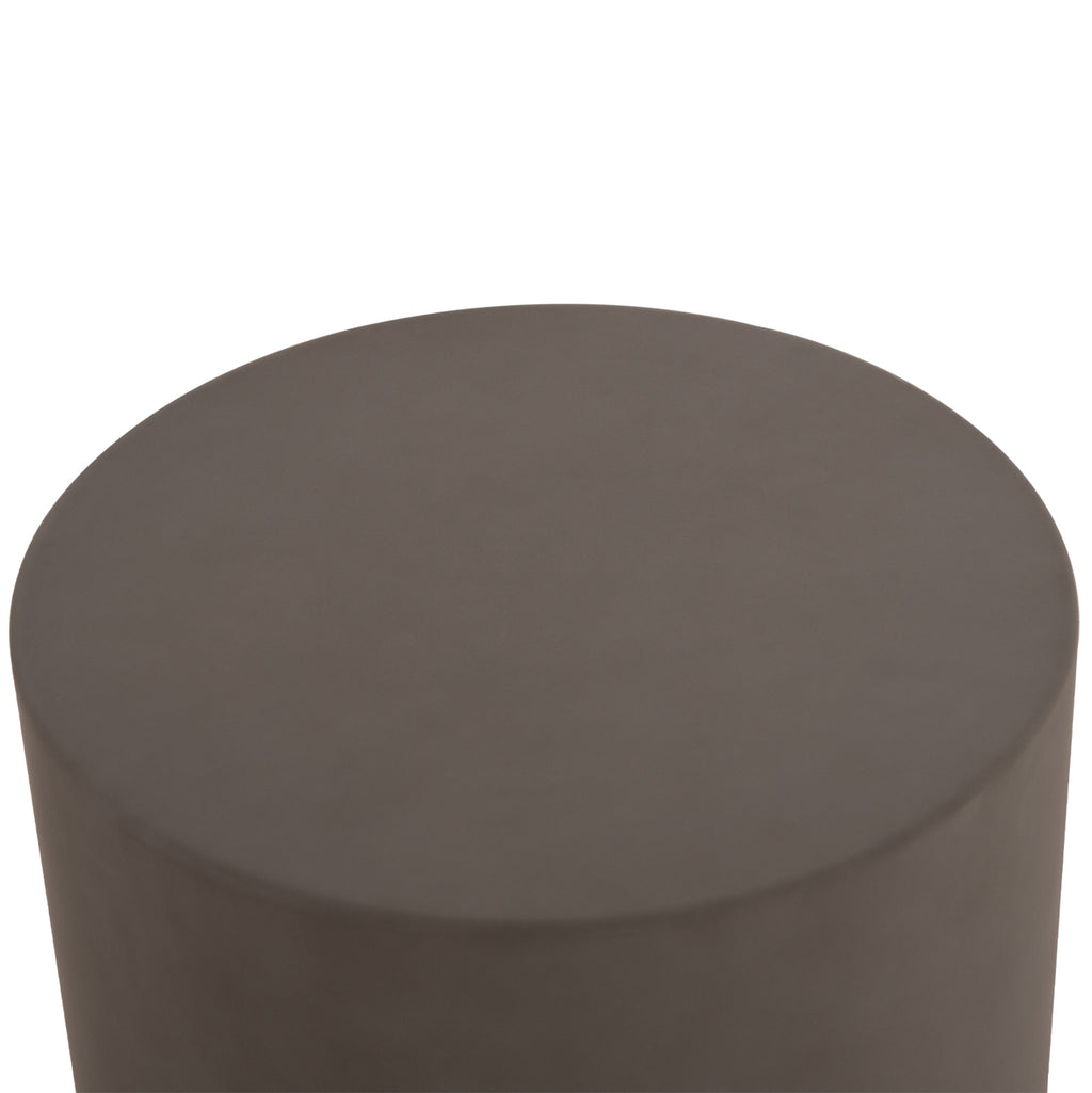 ΤΡΑΠΕΖΙ ΒΟΗΘΗΤΙΚΟ FIBER CEMENT ΣΤΡΟΓΓΥΛΟ KYOKO HM6592.01 ΓΚΡΙ Φ40x43Υεκ.