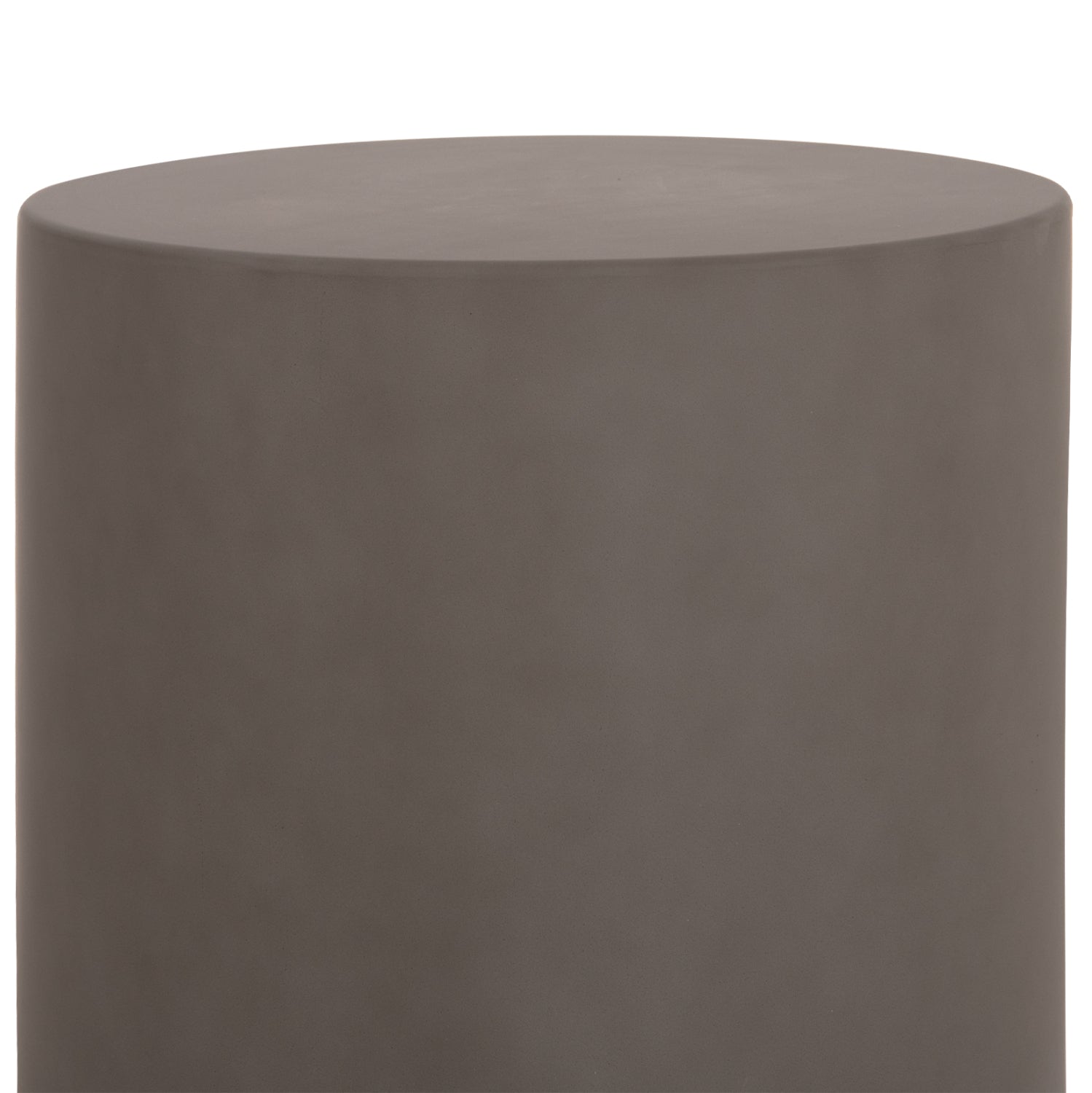ΤΡΑΠΕΖΙ ΒΟΗΘΗΤΙΚΟ FIBER CEMENT ΣΤΡΟΓΓΥΛΟ KYOKO HM6592.01 ΓΚΡΙ Φ40x43Υεκ.