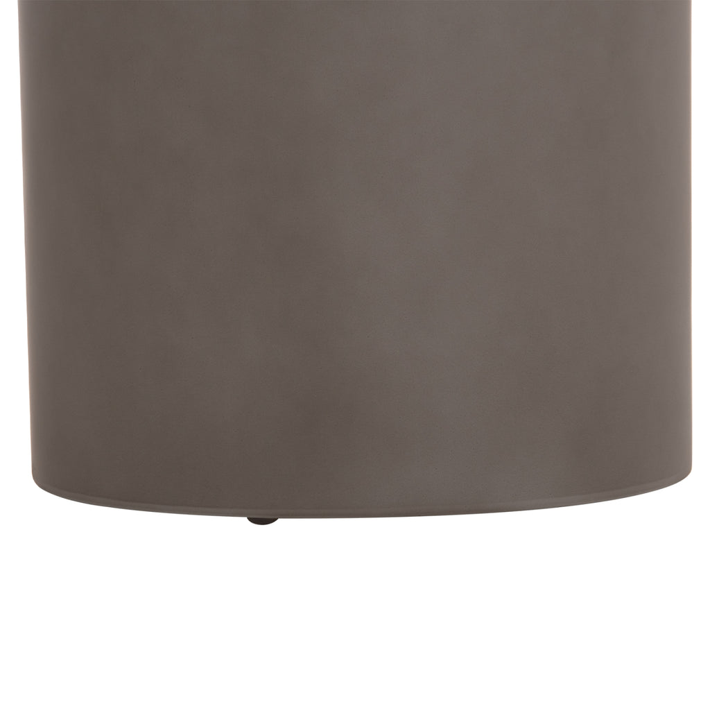 ΤΡΑΠΕΖΙ ΒΟΗΘΗΤΙΚΟ FIBER CEMENT ΣΤΡΟΓΓΥΛΟ KYOKO HM6592.01 ΓΚΡΙ Φ40x43Υεκ.
