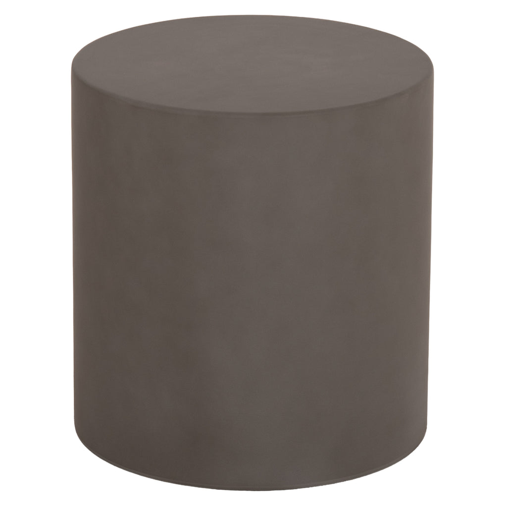 ΤΡΑΠΕΖΙ ΒΟΗΘΗΤΙΚΟ FIBER CEMENT ΣΤΡΟΓΓΥΛΟ KYOKO HM6592.01 ΓΚΡΙ Φ40x43Υεκ.