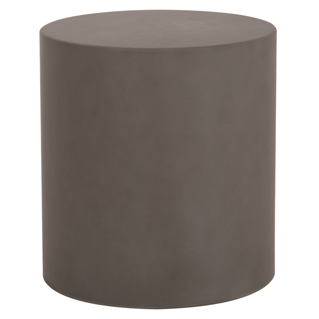 ΤΡΑΠΕΖΙ ΒΟΗΘΗΤΙΚΟ FIBER CEMENT ΣΤΡΟΓΓΥΛΟ KYOKO HM6592.01 ΓΚΡΙ Φ40x43Υεκ.