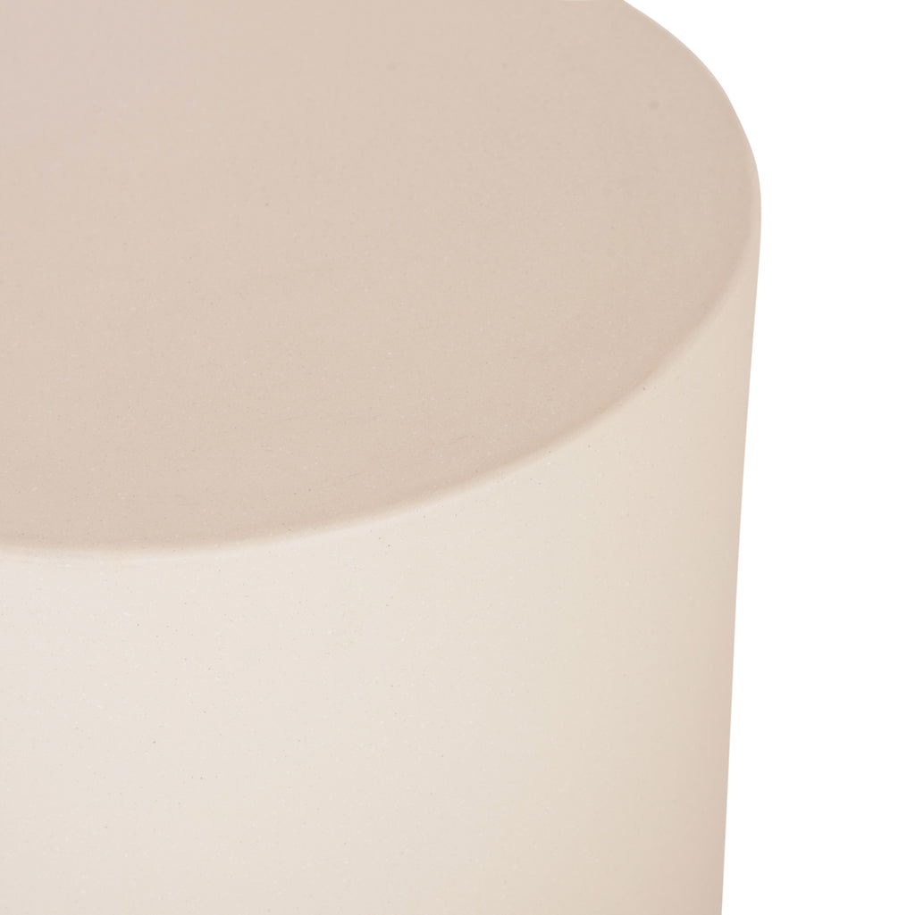 ΤΡΑΠΕΖΙ ΒΟΗΘΗΤΙΚΟ FIBER CEMENT ΣΤΡΟΓΓΥΛΟ KYOKO HM6592.02 ΜΠΕΖ Φ40x43Υεκ.