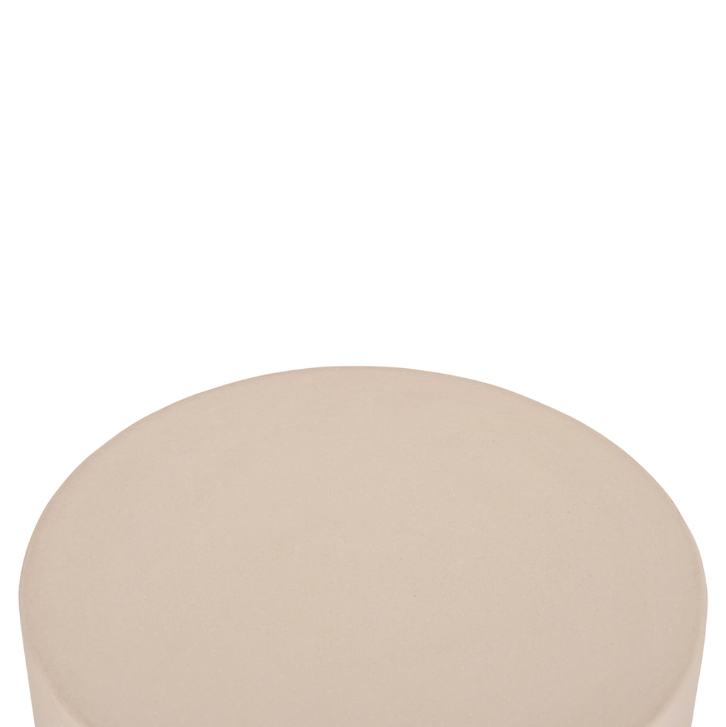 ΤΡΑΠΕΖΙ ΒΟΗΘΗΤΙΚΟ FIBER CEMENT ΣΤΡΟΓΓΥΛΟ KYOKO HM6592.02 ΜΠΕΖ Φ40x43Υεκ.