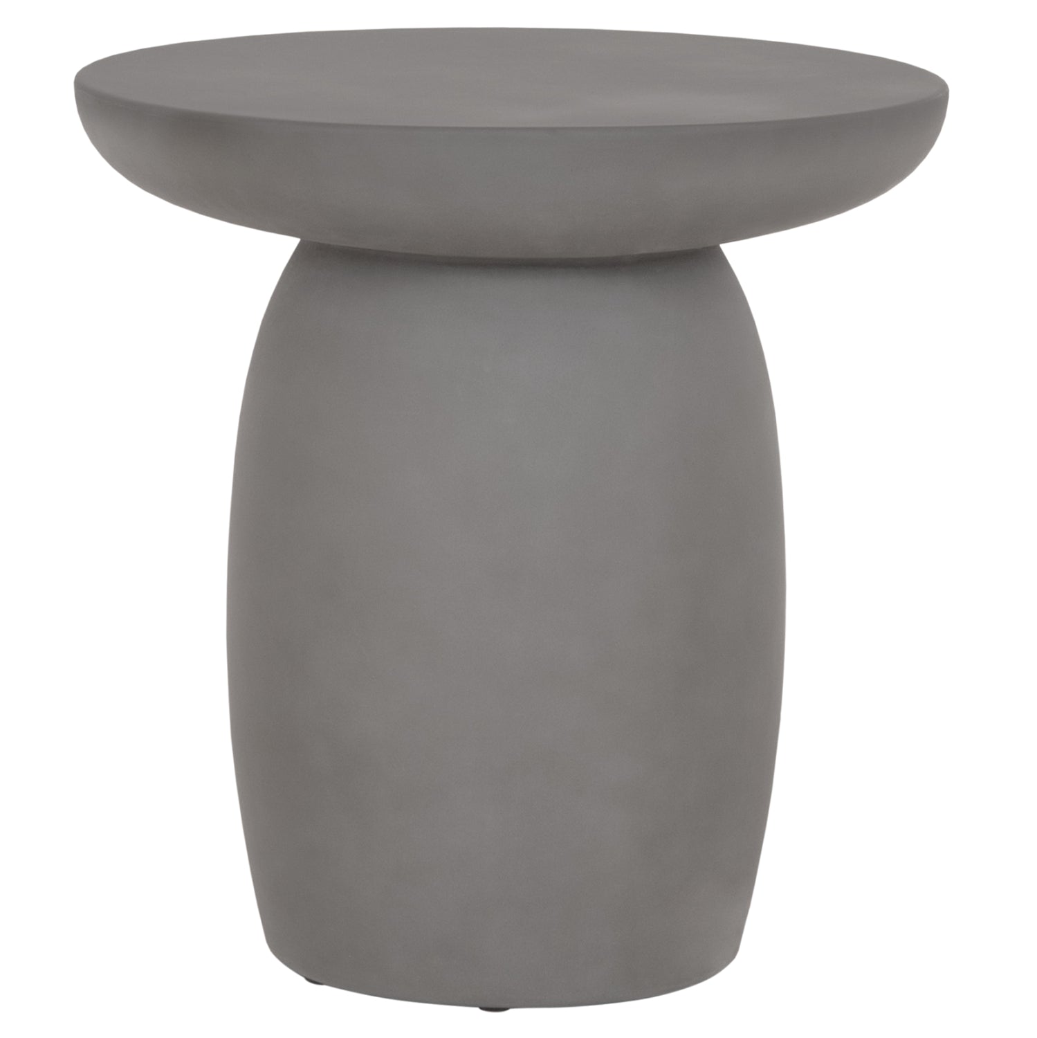 ΤΡΑΠΕΖΙ ΒΟΗΘΗΤΙΚΟ FIBER CEMENT ΣΤΡΟΓΓΥΛΟ HIKARI HM6593.01 ΓΚΡΙ Φ46x48Υεκ.