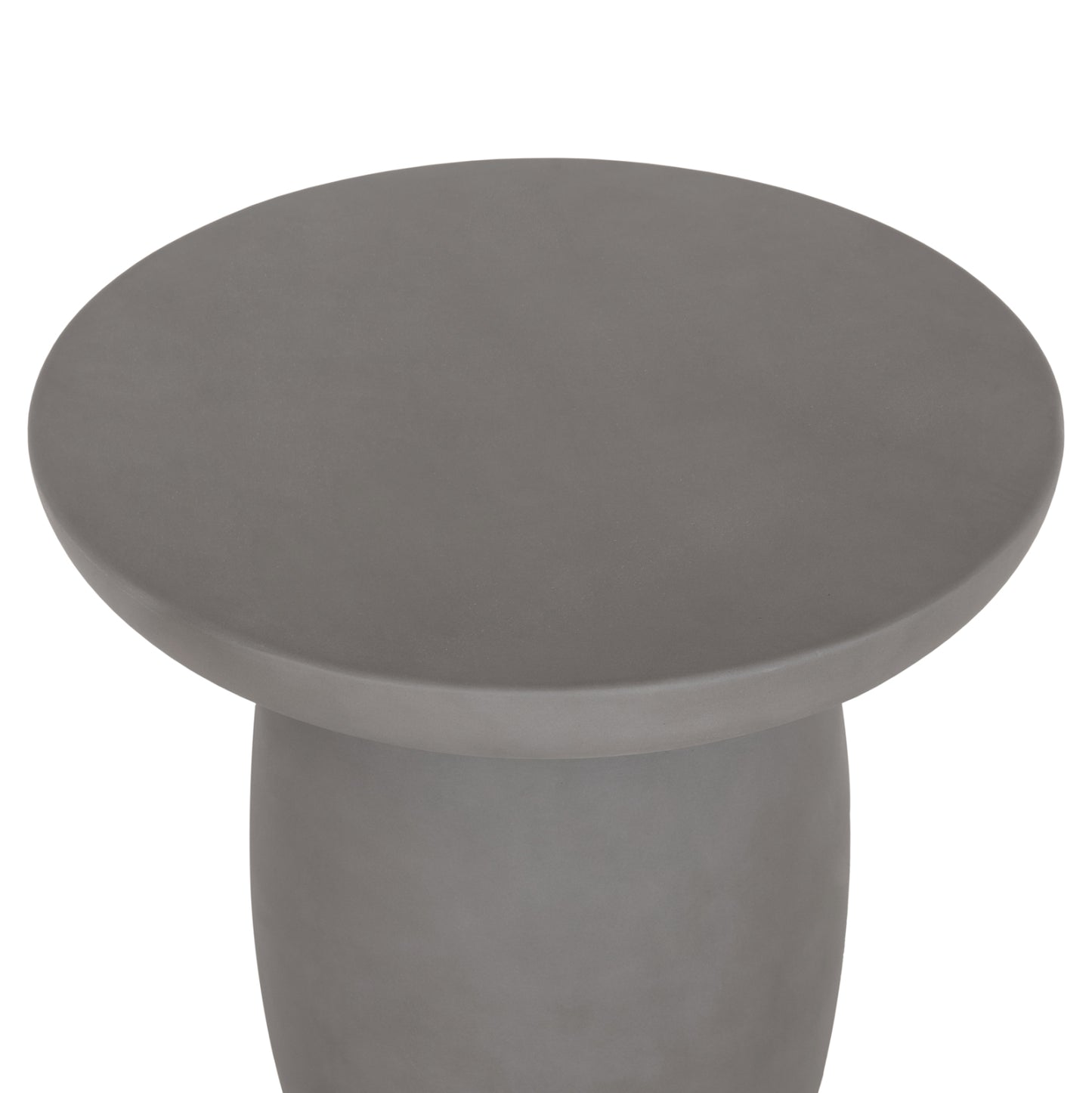 ΤΡΑΠΕΖΙ ΒΟΗΘΗΤΙΚΟ FIBER CEMENT ΣΤΡΟΓΓΥΛΟ HIKARI HM6593.01 ΓΚΡΙ Φ46x48Υεκ.