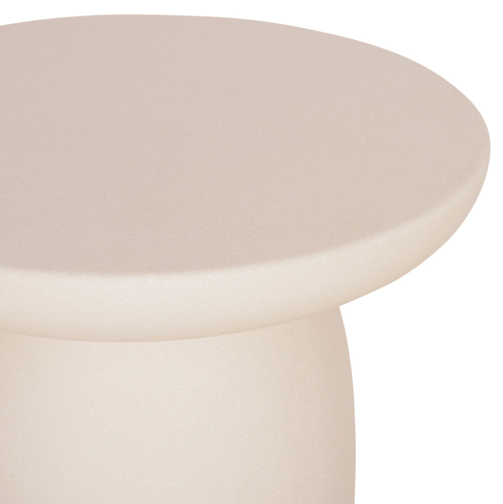 ΤΡΑΠΕΖΙ ΒΟΗΘΗΤΙΚΟ FIBER CEMENT ΣΤΡΟΓΓΥΛΟ HIKARI HM6593.02 ΜΠΕΖ Φ46x48Υεκ.