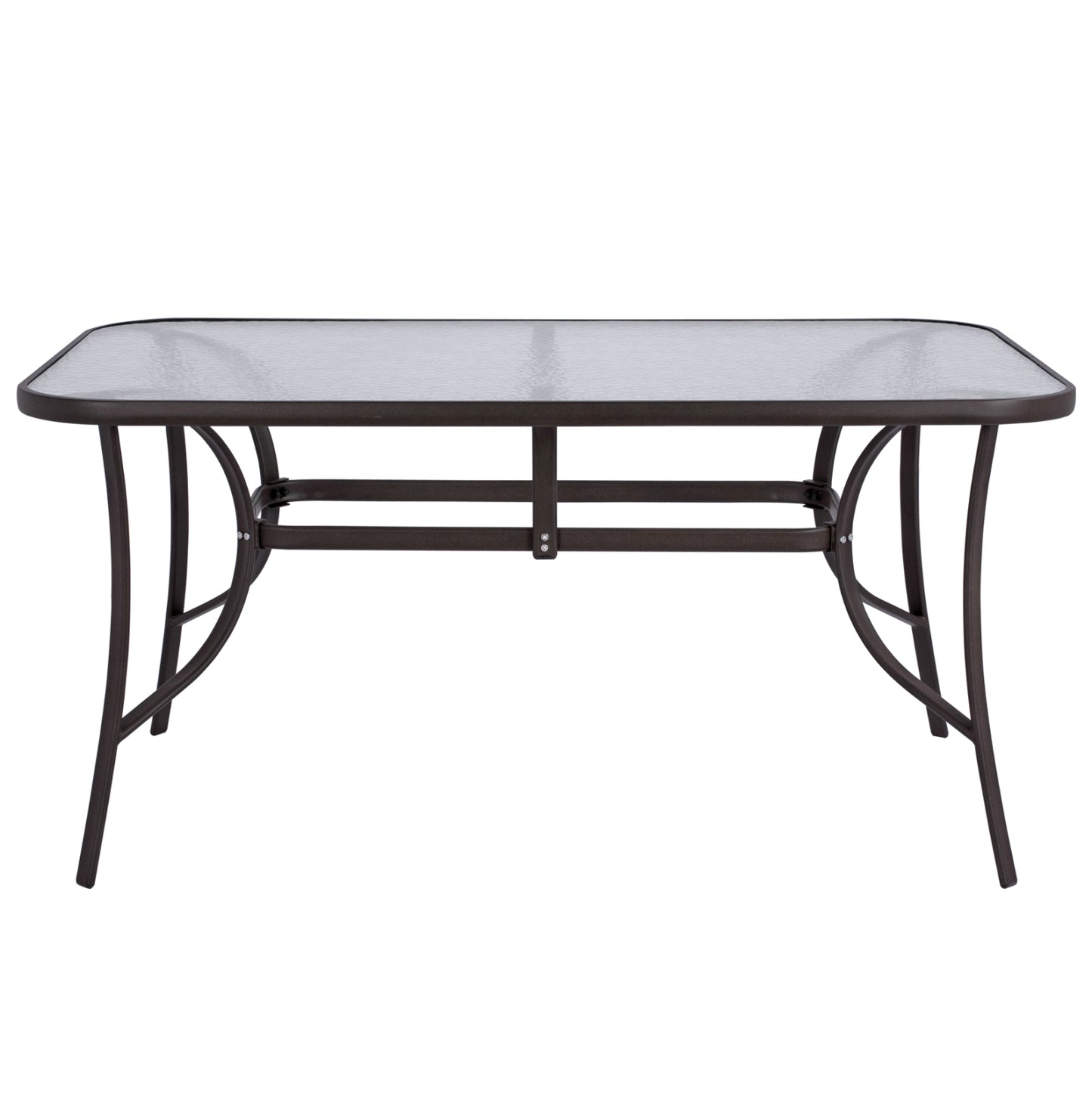 ΤΡΑΠΕΖΙ BRUNO 150X90Χ72Υεκ. ΚΑΦΕ ΜΕΤΑΛΛΙΚΟ ΜΕ ΓΥΑΛΙΝΗ ΕΠΙΦΑΝΕΙΑ HM5145.02