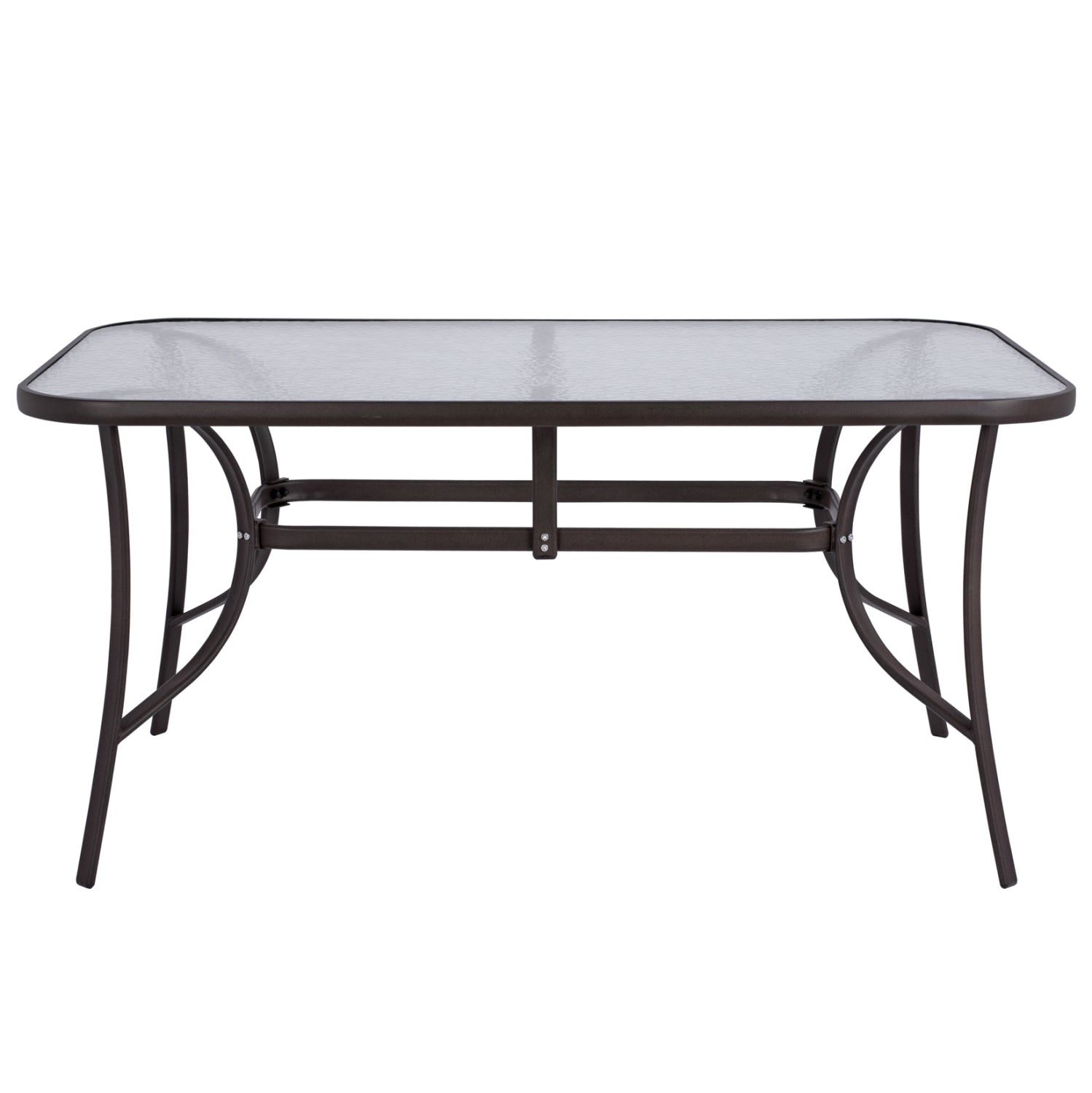 ΤΡΑΠΕΖΙ BRUNO 150X90Χ72Υεκ. ΚΑΦΕ ΜΕΤΑΛΛΙΚΟ ΜΕ ΓΥΑΛΙΝΗ ΕΠΙΦΑΝΕΙΑ HM5145.02