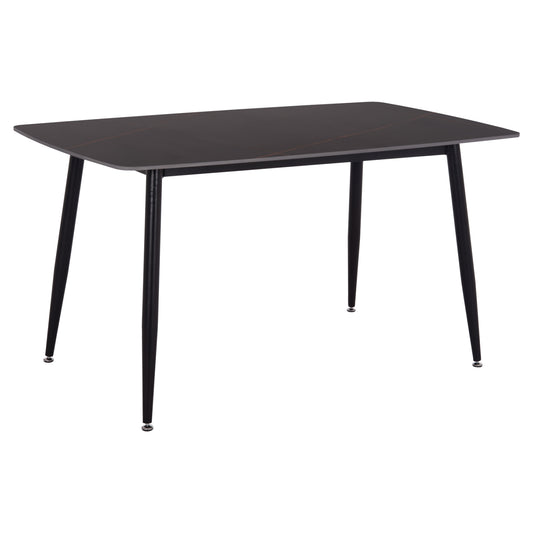 ΤΡΑΠΕΖΙ RAVEN HM18149.02 ΚΕΡΑΜΙΚΟ TOP ΜΕ ΟΨΗ ΜΑΥΡΟ ΜΑΡΜΑΡΟ 140x80x74Υεκ.