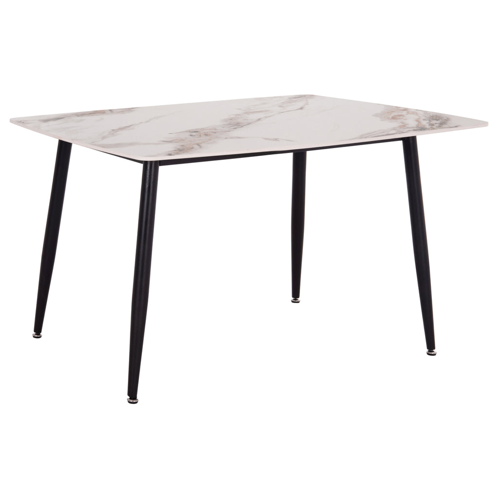 ΤΡΑΠΕΖΙ RAVEN HM18149.04 ΚΕΡΑΜΙΚΟ TOP ΜΕ ΟΨΗ ΛΕΥΚΟ/ΚΑΦΕ ΜΑΡΜΑΡΟ 140x80x74Υεκ.