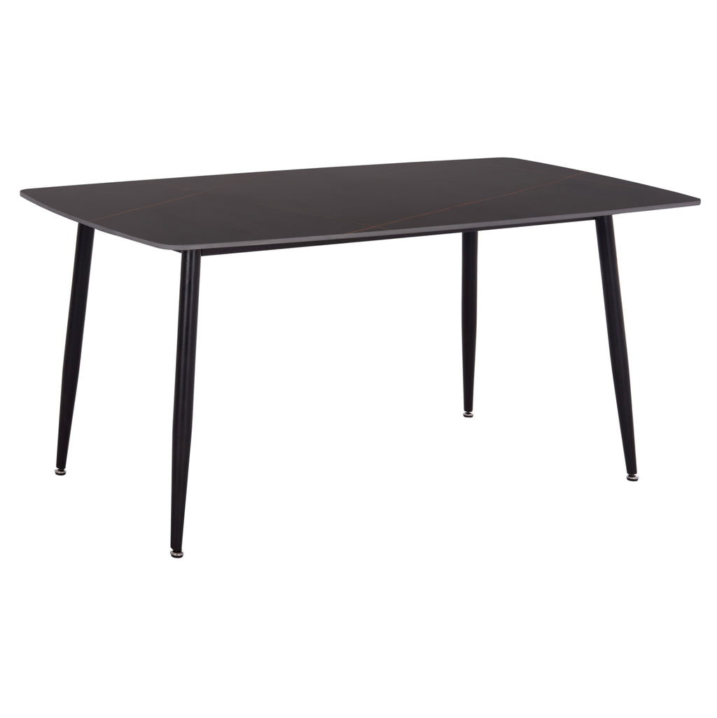 ΤΡΑΠΕΖΙ RAVEN HM18150.02 ΚΕΡΑΜΙΚΟ TOP ΜΕ ΟΨΗ ΜΑΥΡΟ ΜΑΡΜΑΡΟ 160x80x74Υεκ.