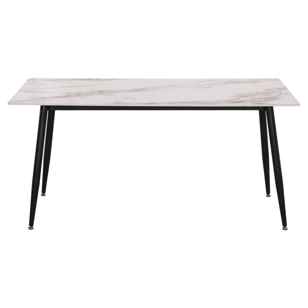 ΤΡΑΠΕΖΙ RAVEN HM18150.04 ΚΕΡΑΜΙΚΟ TOP ΜΕ ΟΨΗ ΛΕΥΚΟ/ΚΑΦΕ ΜΑΡΜΑΡΟ 160x80x74Υεκ.