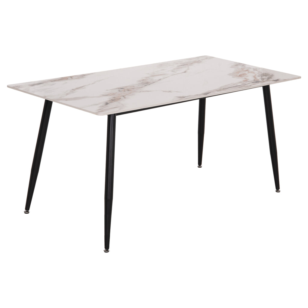 ΤΡΑΠΕΖΙ RAVEN HM18150.04 ΚΕΡΑΜΙΚΟ TOP ΜΕ ΟΨΗ ΛΕΥΚΟ/ΚΑΦΕ ΜΑΡΜΑΡΟ 160x80x74Υεκ.
