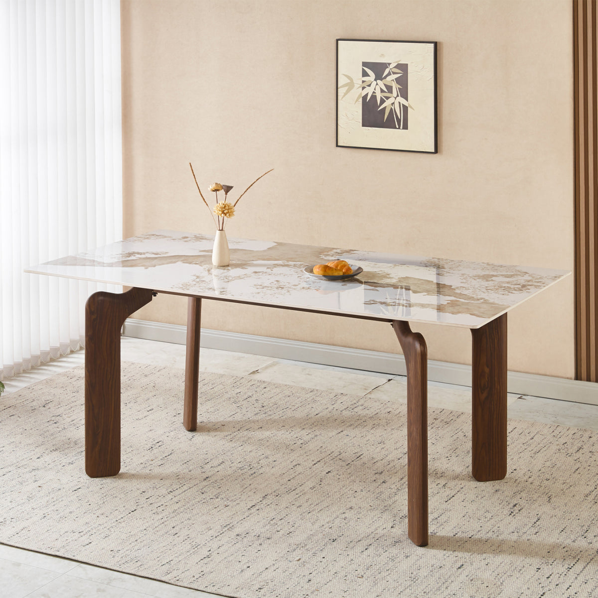 ΤΡΑΠΕΖΙ DALLE HM18479.01 MDF TOP ΟΨΗ ΜΑΡΜΑΡΟΥ-ΜΕΤΑΛ.ΠΟΔΙΑ ΚΑΡΥΔΙ 180x90x76Υεκ