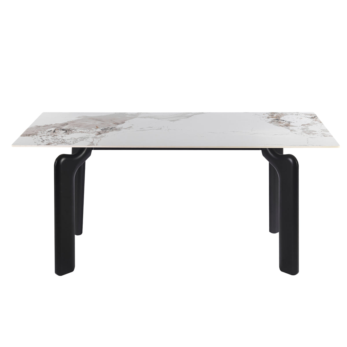 ΤΡΑΠΕΖΙ DALLE HM18479.03 MDF TOP ΟΨΗ ΜΑΡΜΑΡΟΥ-ΜΕΤΑΛ.ΠΟΔΙΑ ΣΕ ΜΑΥΡΟ 180x90x76Υεκ