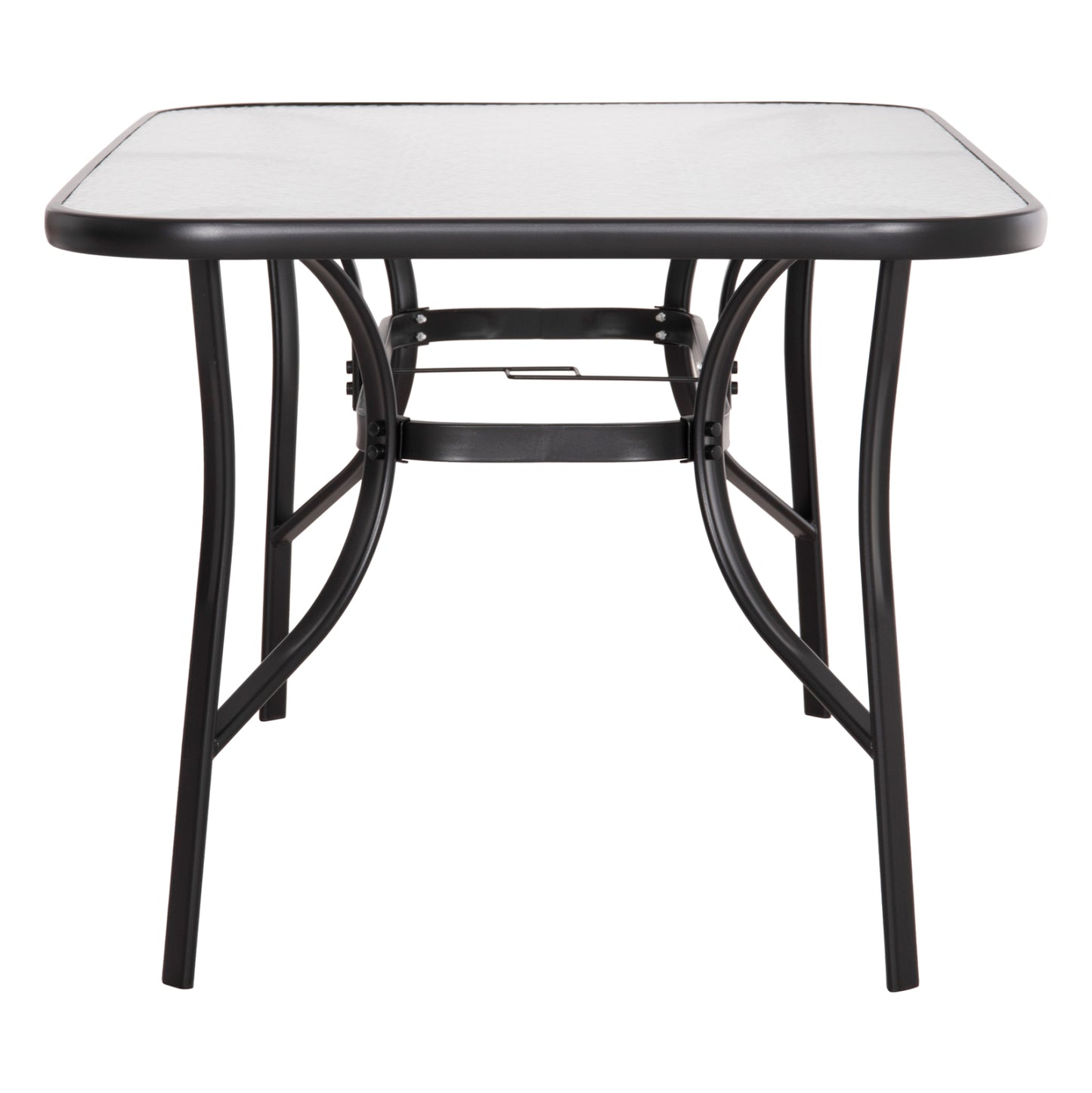 ΤΡΑΠΕΖΙ BRUNO 150X90Χ72Υεκ. ΜΕΤΑΛΛΙΚΟ ΜΑΥΡΟ ΜΕ ΓΥΑΛΙΝΗ ΕΠΙΦΑΝΕΙΑ HM5145.03