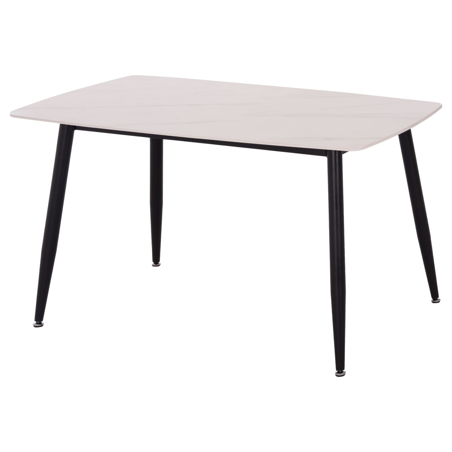 ΤΡΑΠΕΖΙ RAVEN HM9854.01 ΚΕΡΑΜΙΚΟ TOP ΜΑΤ ΛΕΥΚΟ ΜΑΡΜΑΡΟ-ΜΑΥΡΟ ΜΕΤΑΛΛΟ 120x70x73Υεκ.