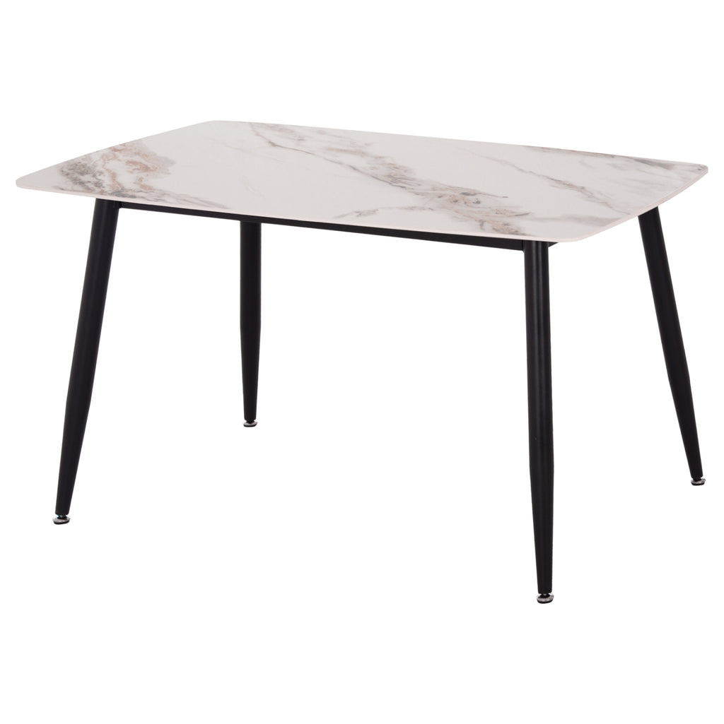 ΤΡΑΠΕΖΙ RAVEN HM9854.04 ΚΕΡΑΜΙΚΟ TOP ΜΕ ΟΨΗ ΜΑΡΜΑΡΟΥ τ.CALACATTA 120x70x73Υεκ.