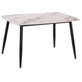 ΤΡΑΠΕΖΙ RAVEN HM9854.04 ΚΕΡΑΜΙΚΟ TOP ΜΕ ΟΨΗ ΜΑΡΜΑΡΟΥ τ.CALACATTA 120x70x73Υεκ.