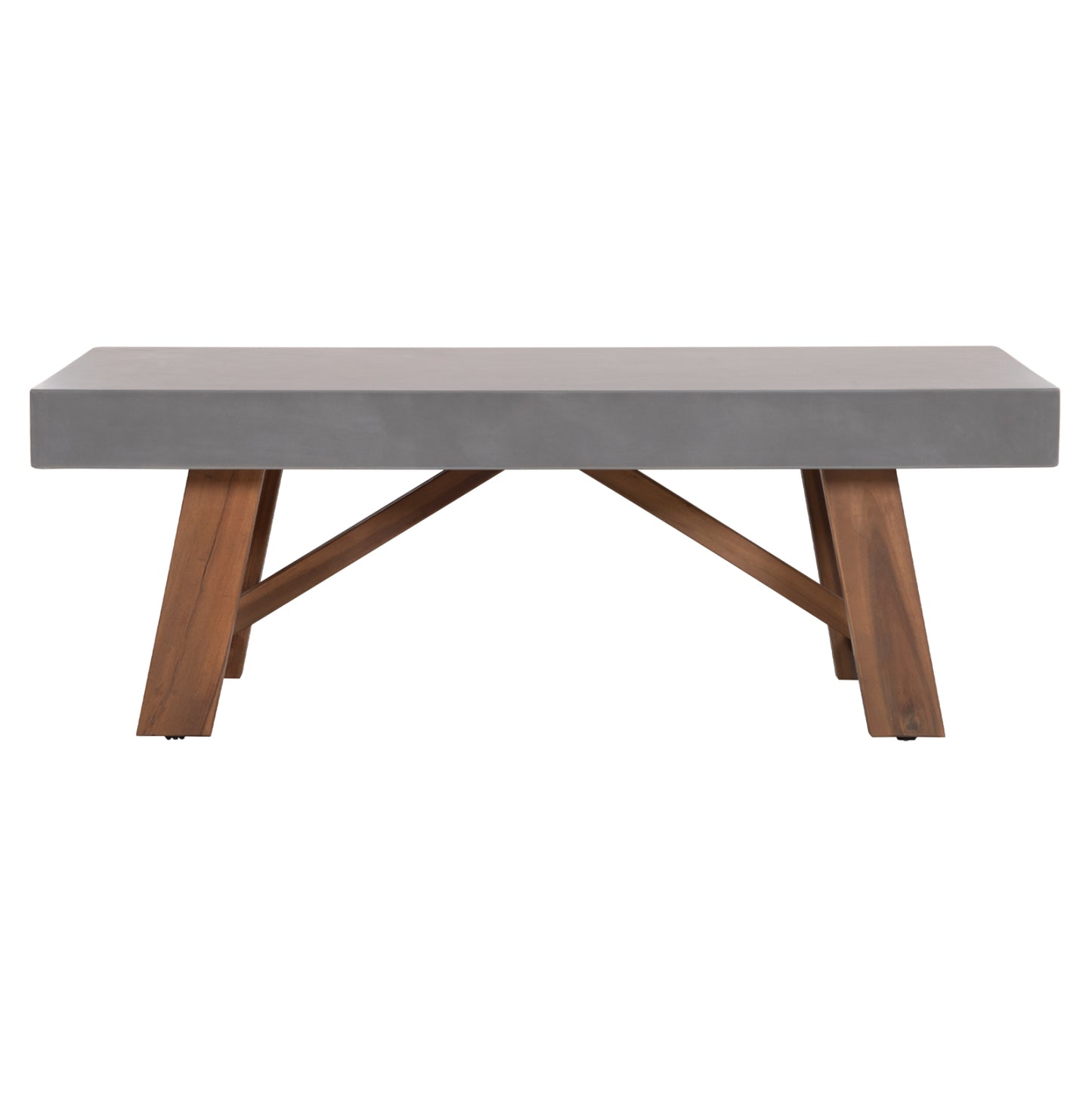 ΤΡΑΠΕΖΙ ΜΕΣΗΣ FIBER CEMENT & ΞΥΛΟ ΑΚΑΚΙΑΣ MAEVE HM6595.01 ΓΚΡΙ 130x70x46Υεκ.