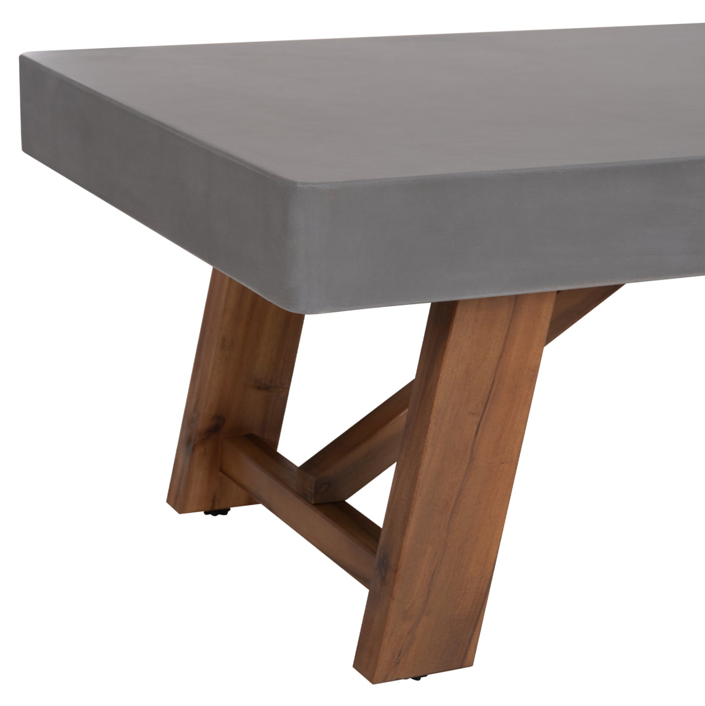 ΤΡΑΠΕΖΙ ΜΕΣΗΣ FIBER CEMENT & ΞΥΛΟ ΑΚΑΚΙΑΣ MAEVE HM6595.01 ΓΚΡΙ 130x70x46Υεκ.