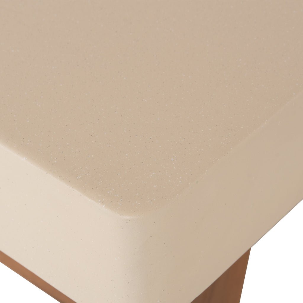 ΤΡΑΠΕΖΙ ΜΕΣΗΣ FIBER CEMENT & ΞΥΛΟ ΑΚΑΚΙΑΣ MAEVE HM6595.02 ΜΠΕΖ  130x70x46Υεκ.