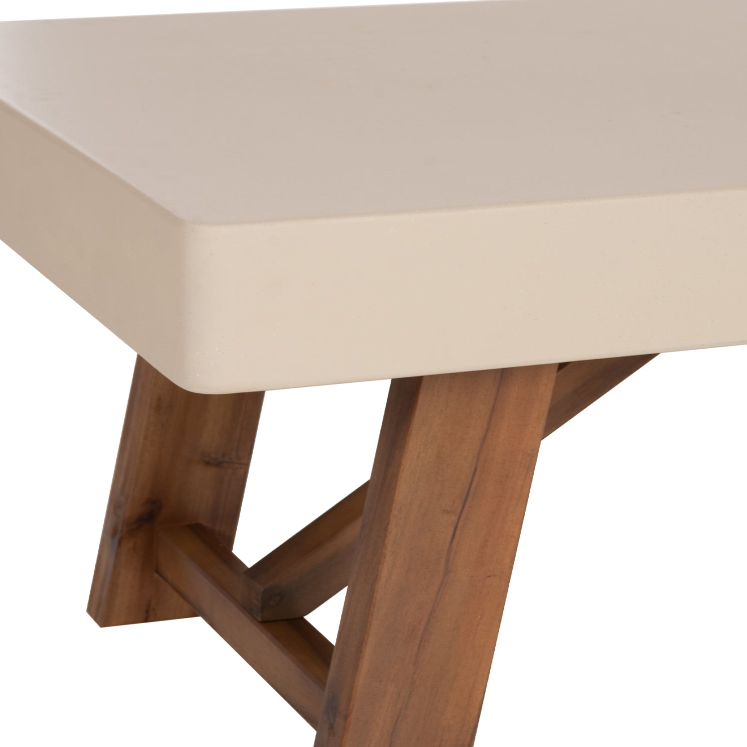 ΤΡΑΠΕΖΙ ΜΕΣΗΣ FIBER CEMENT & ΞΥΛΟ ΑΚΑΚΙΑΣ MAEVE HM6595.02 ΜΠΕΖ  130x70x46Υεκ.
